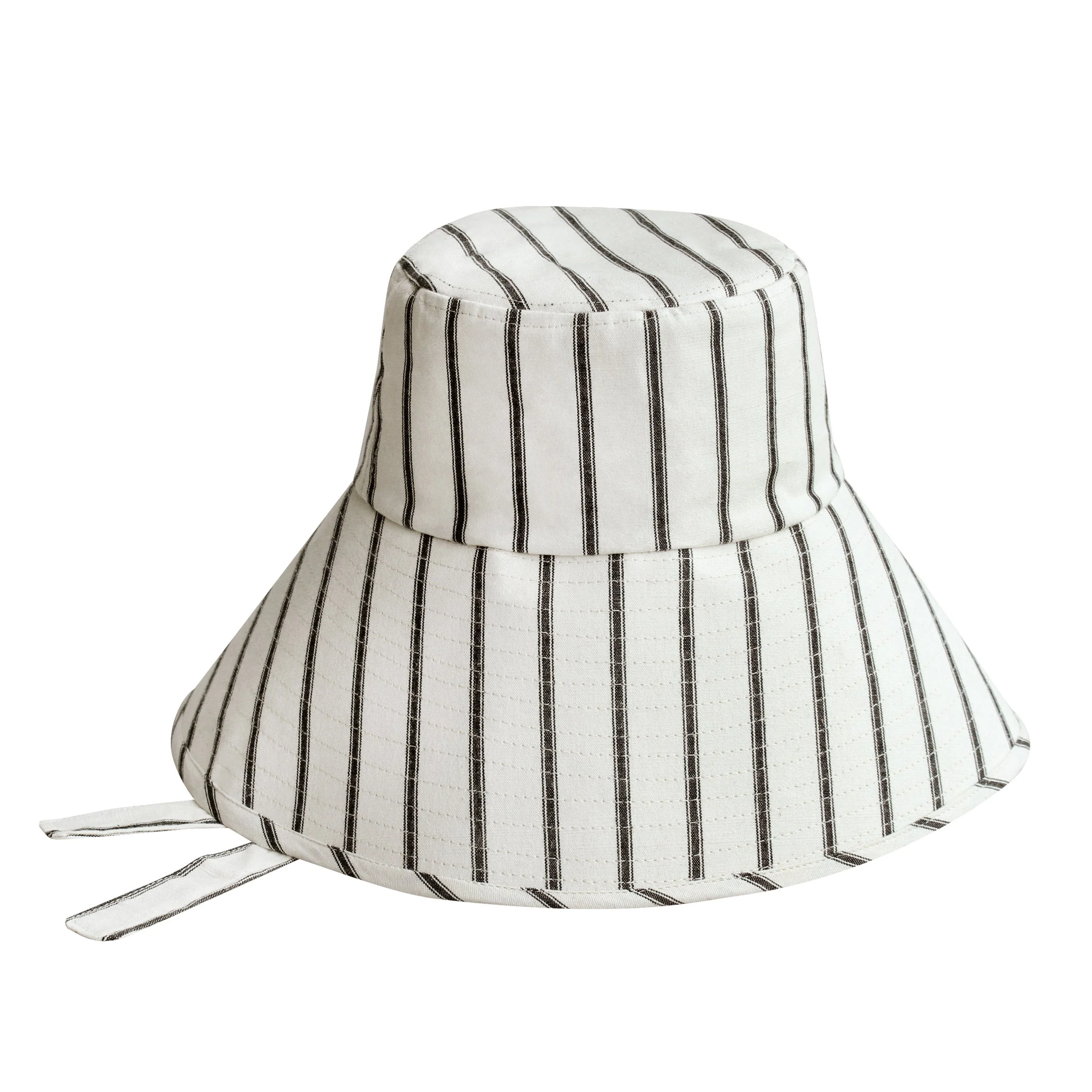 HARPER Handwoven Striped Wide-brim Hat - Image 2