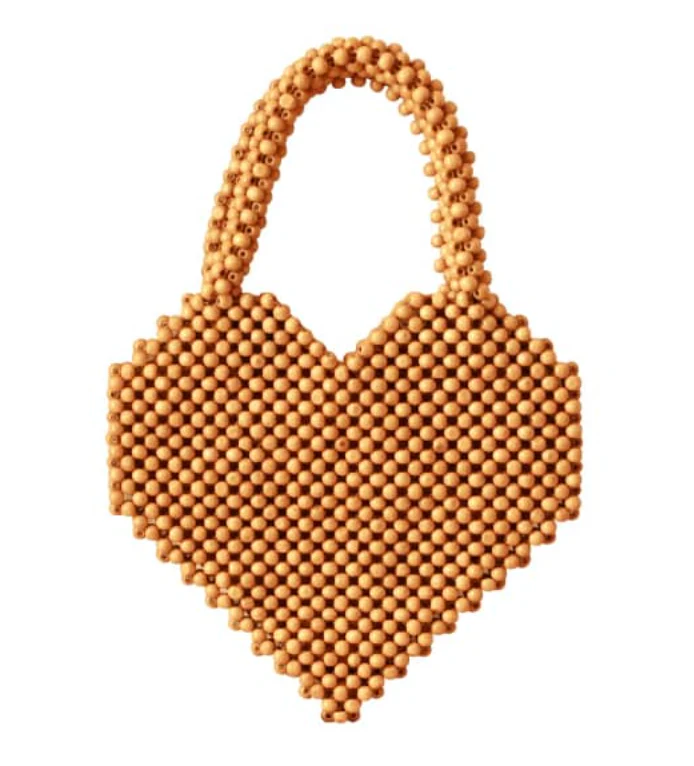 Hati Heart Wood-Beaded Tote Bag - Image 4