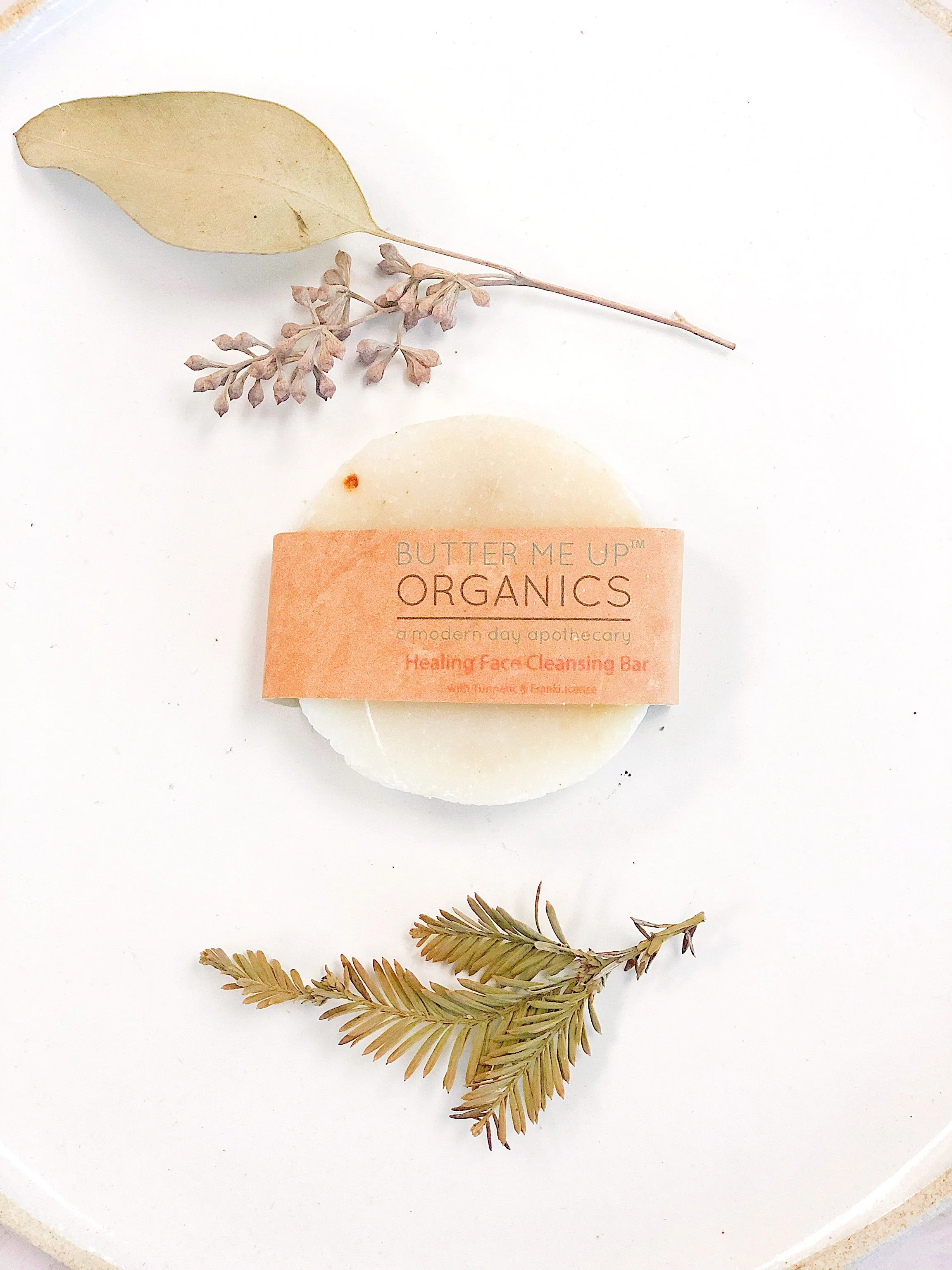 Healing Organic Facial Bar / Frankincense and Myrrh / Turmeric / Organic Face Wash / Organic Facial Cleanser / Face Cleanser / Cleansing Bar - Image 2