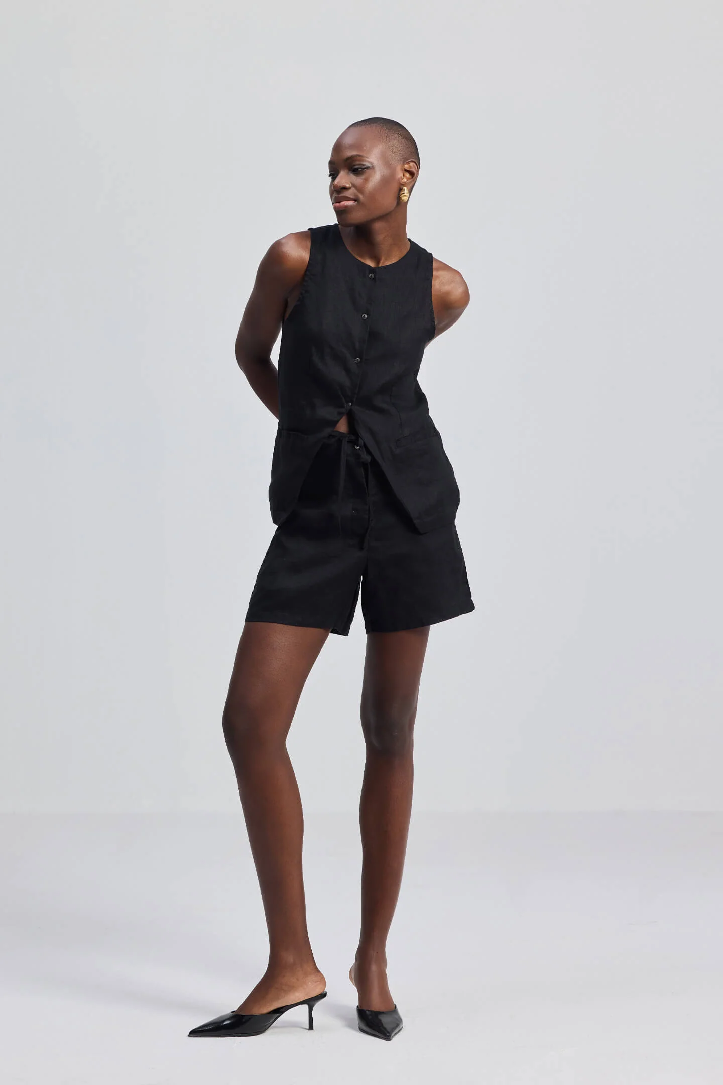 Hemp Shorts in Black - Image 8