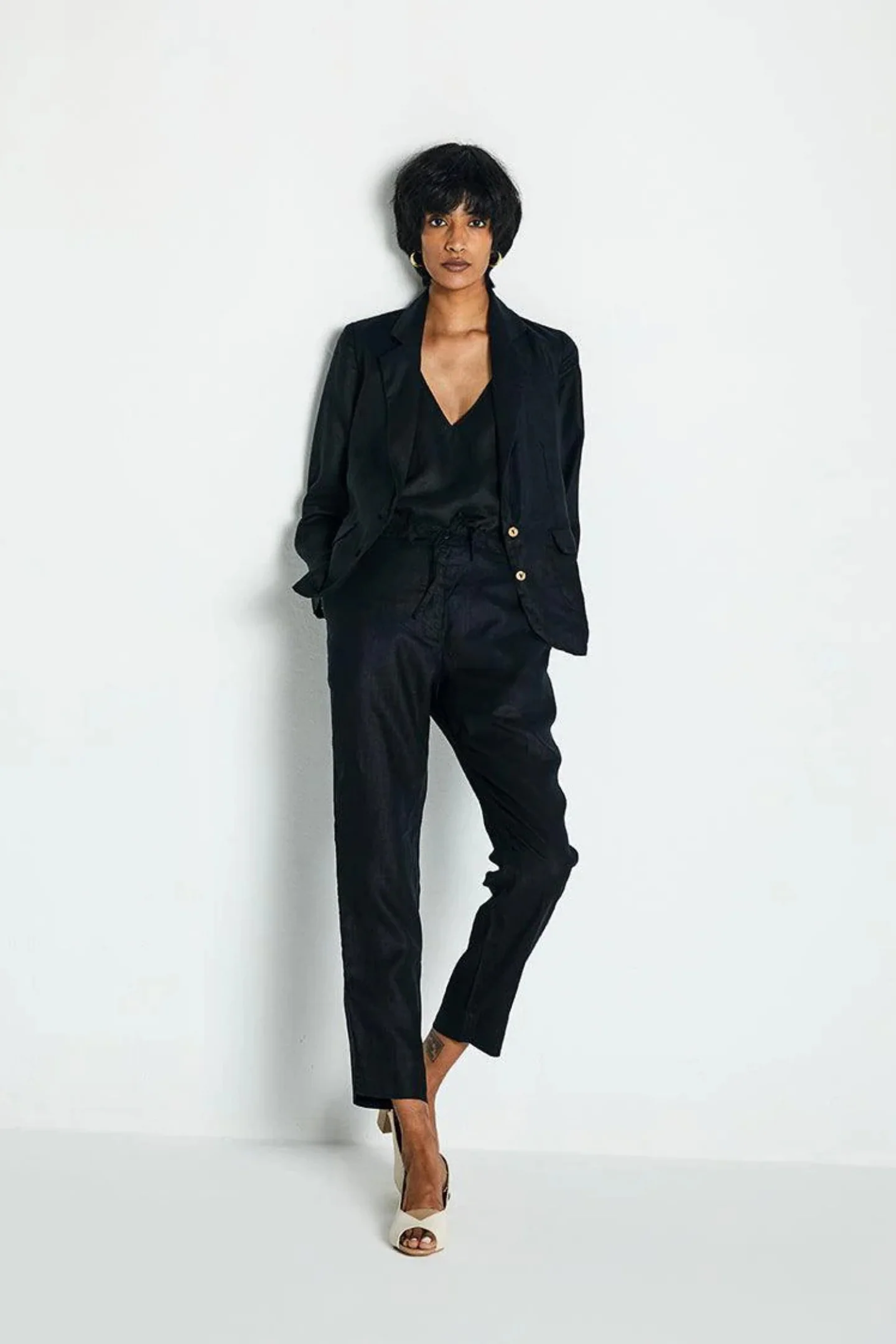 Hemp Three Piece Set in Black - Image 3