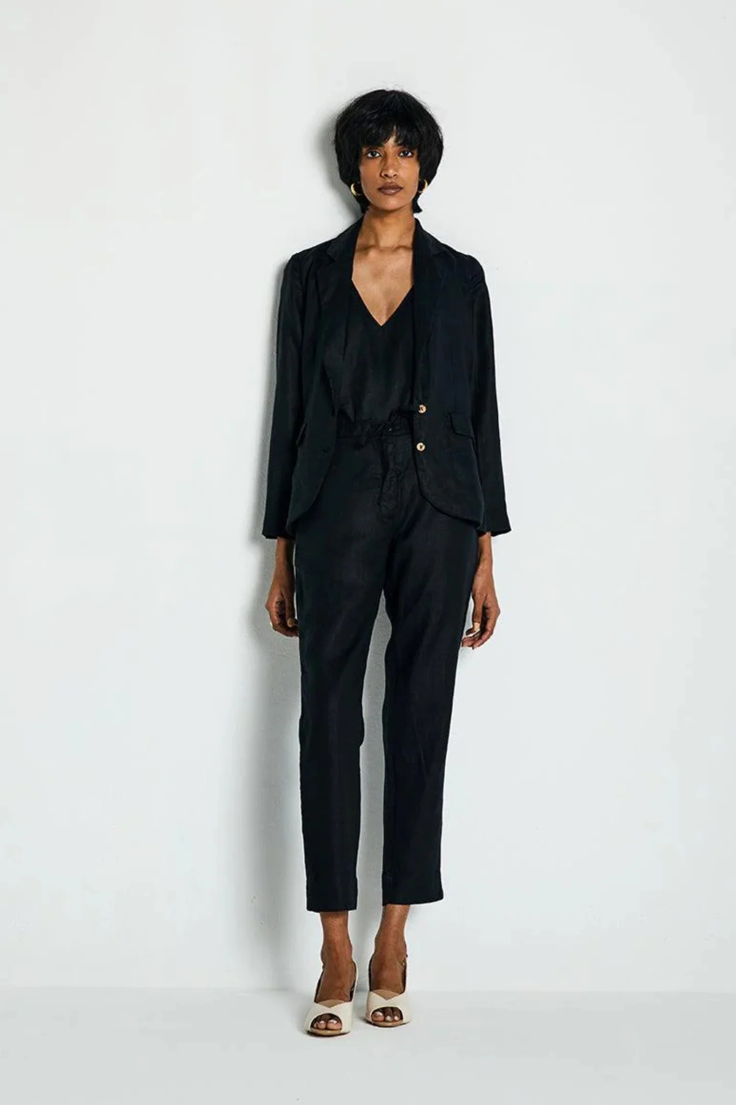 Hemp Three Piece Set in Black - Image 5