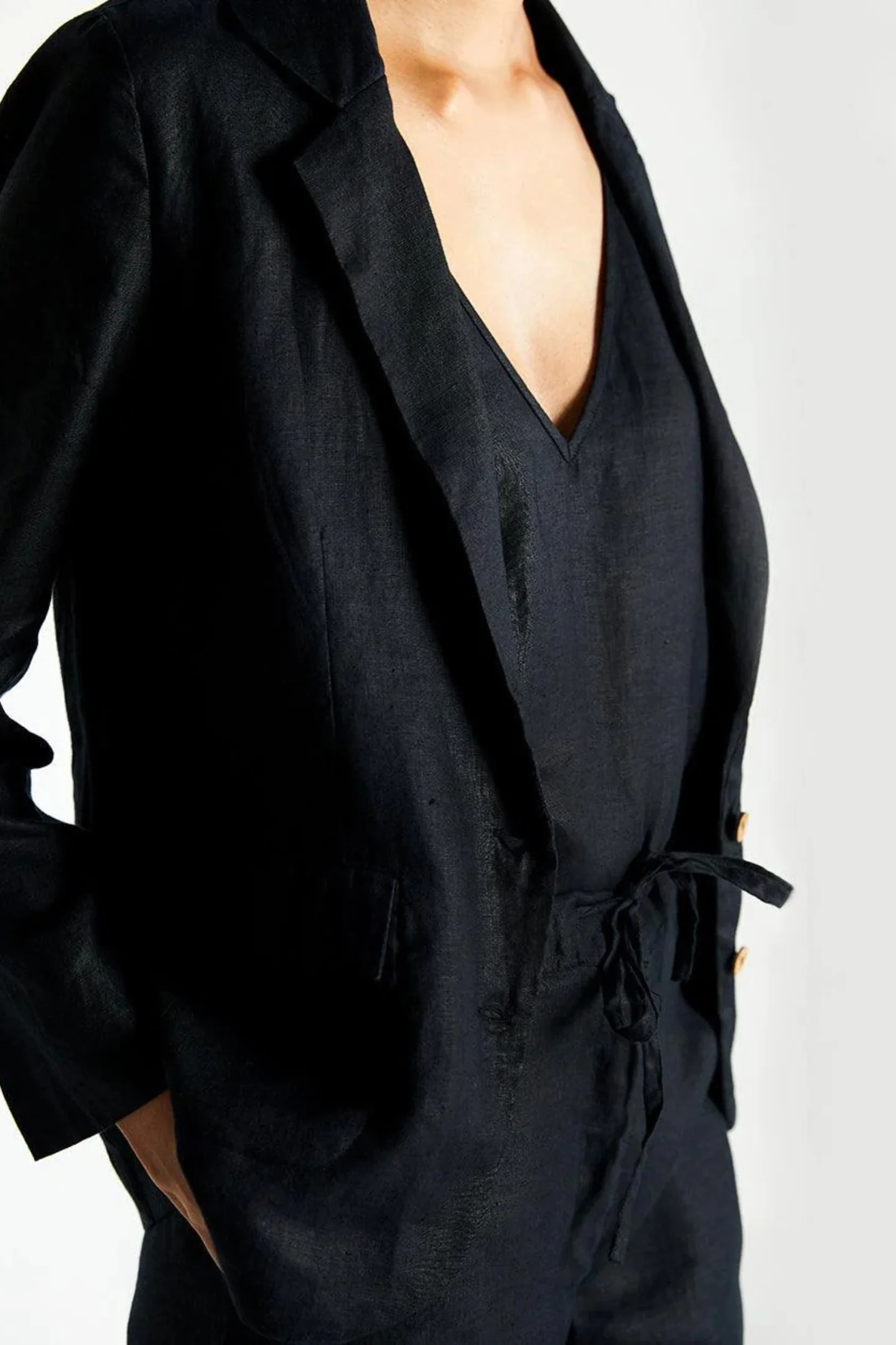 Hemp Three Piece Set in Black - Image 8