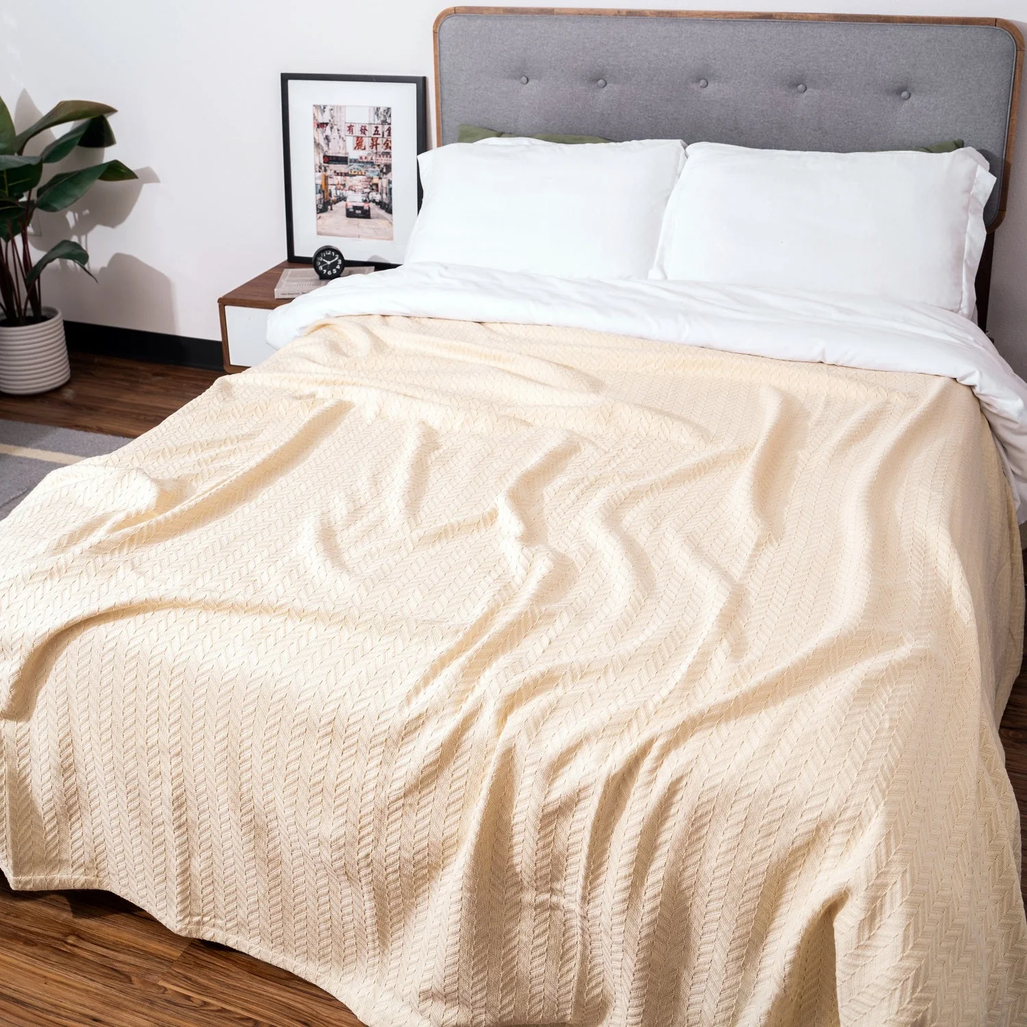Herringbone Cotton Blanket - Image 5
