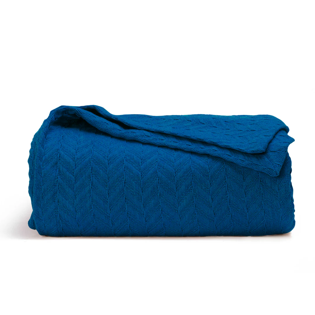 Herringbone Cotton Blanket - Image 9