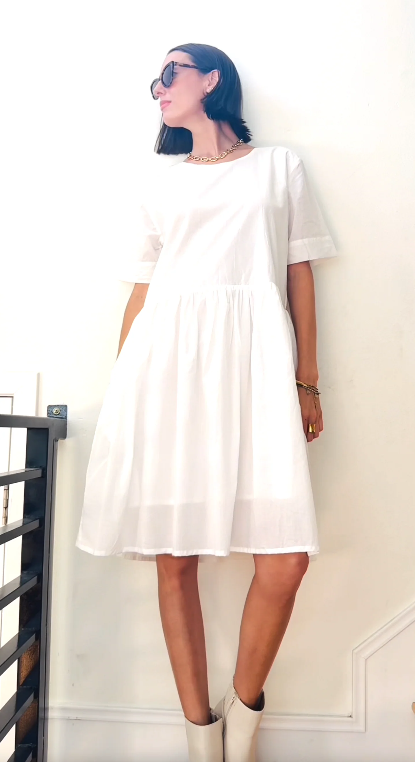 Hudson Dress Ecru - Image 3