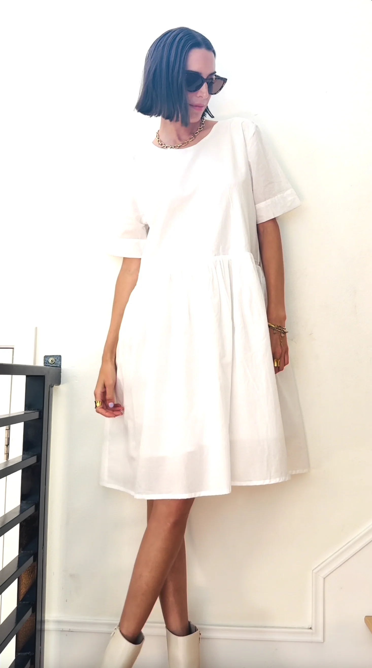 Hudson Dress Ecru - Image 4