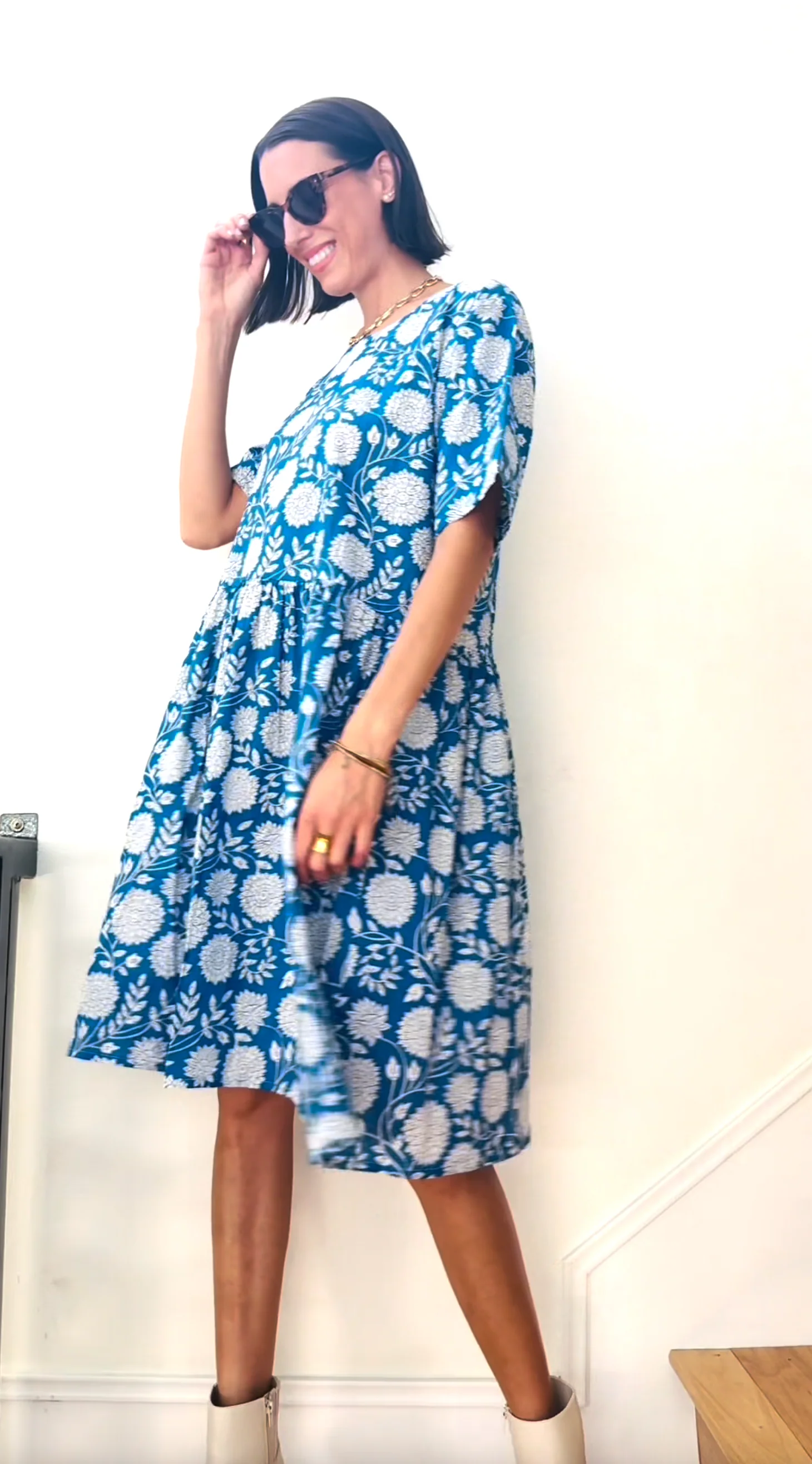 Hudson Dress - Hydrangea Beauty Cobalt - Image 2