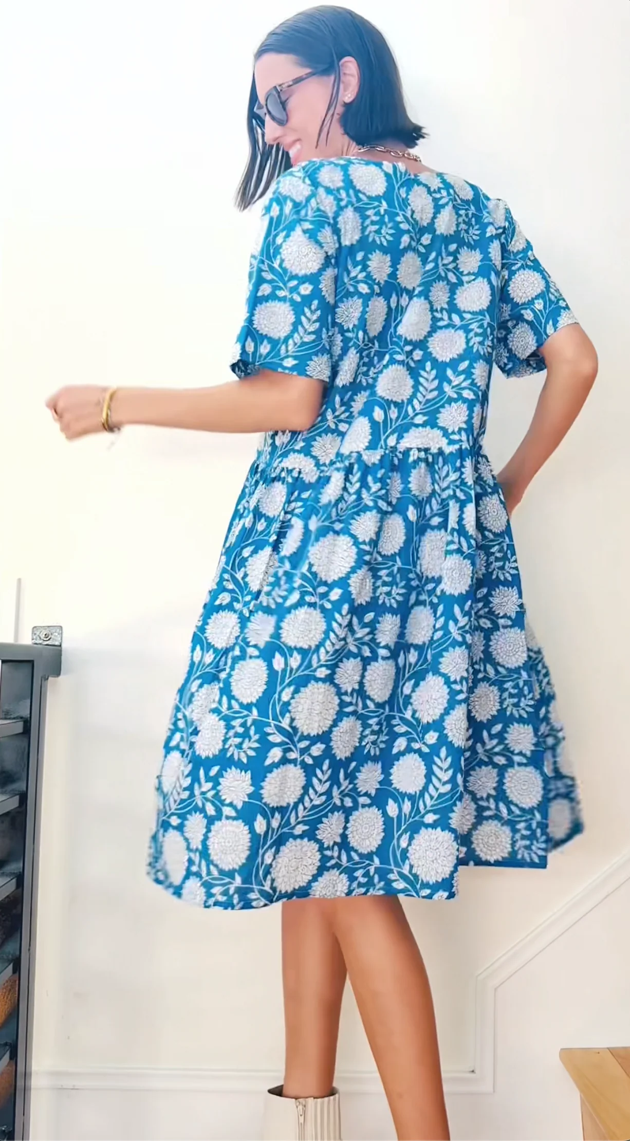 Hudson Dress - Hydrangea Beauty Cobalt - Image 5