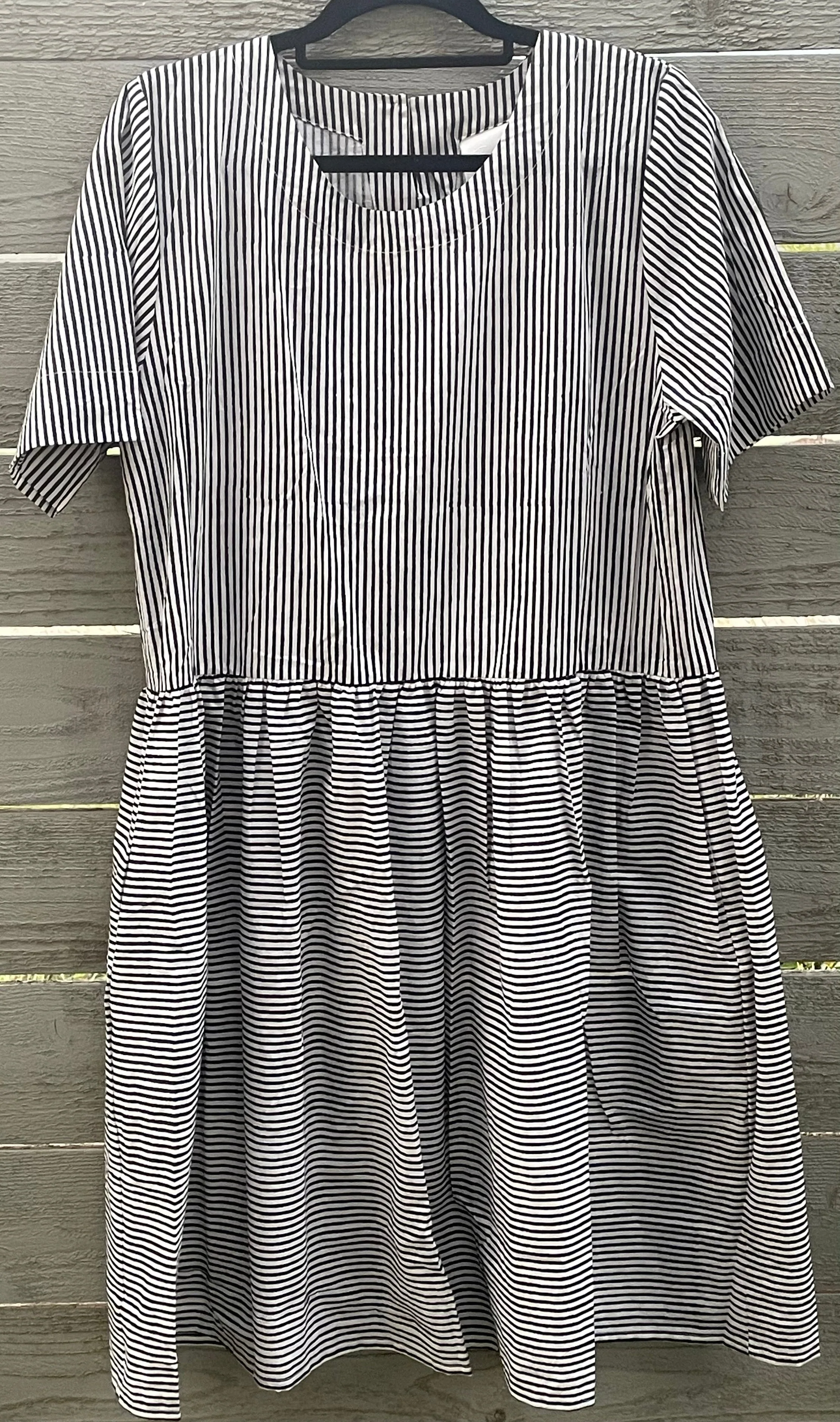 Hudson Dress - Menswear Stripe Black - Image 5
