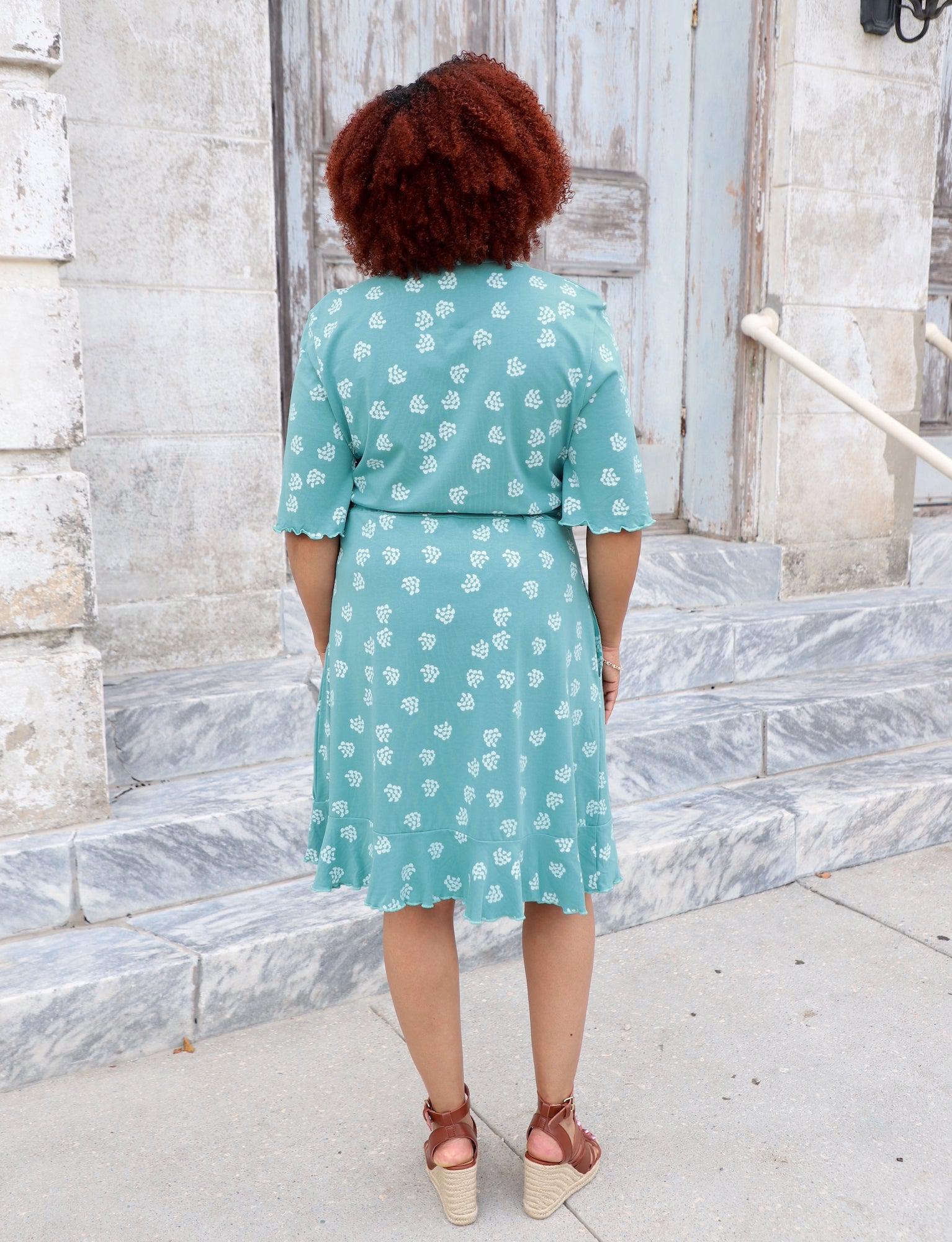 Hydrangea Organic Wrap Dress - Image 3