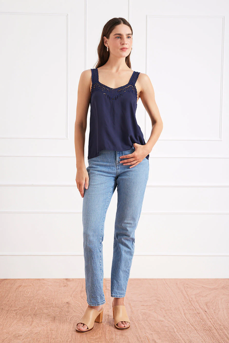 Iris Camisole in Midnight Navy - Image 2