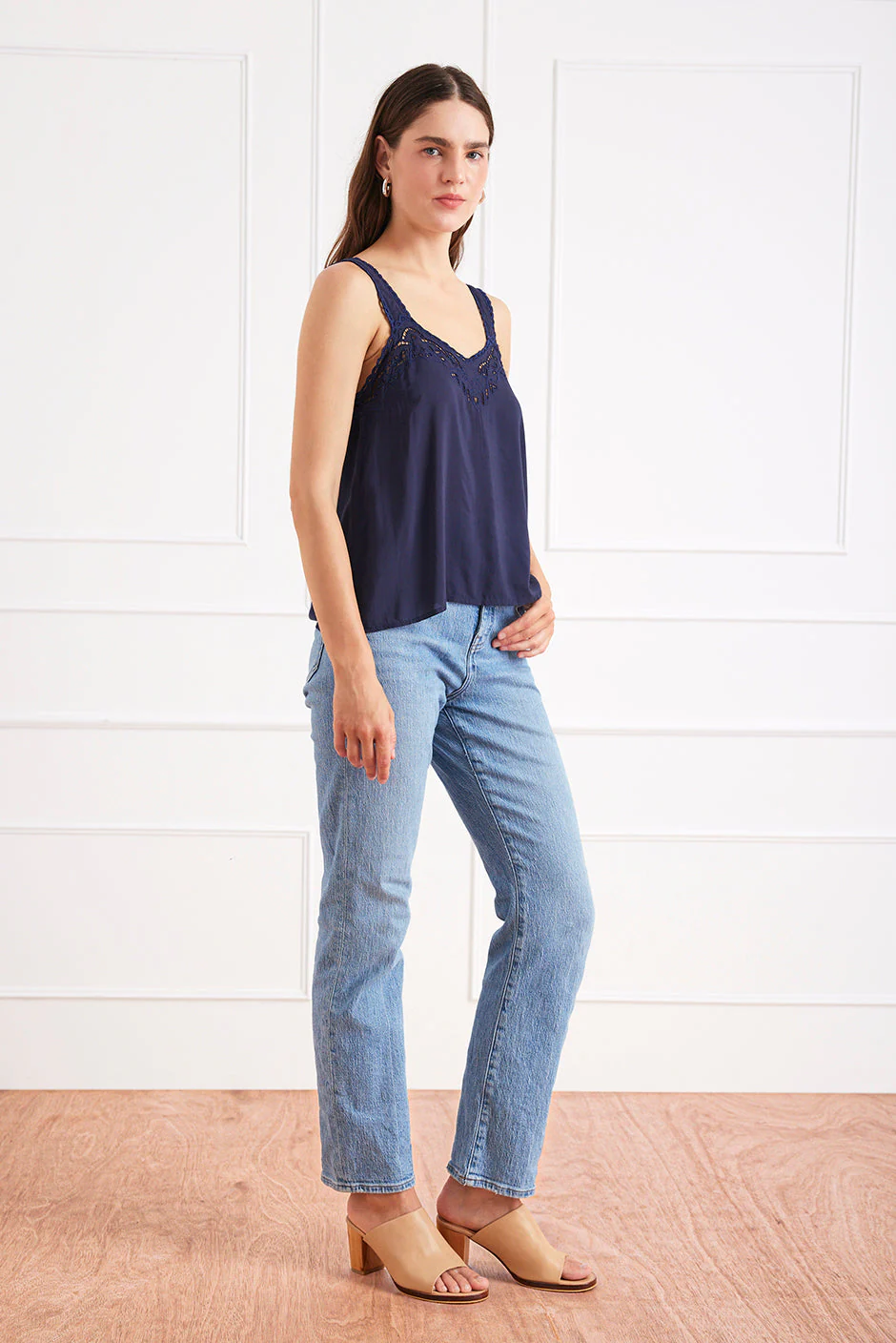 Iris Camisole in Midnight Navy - Image 3