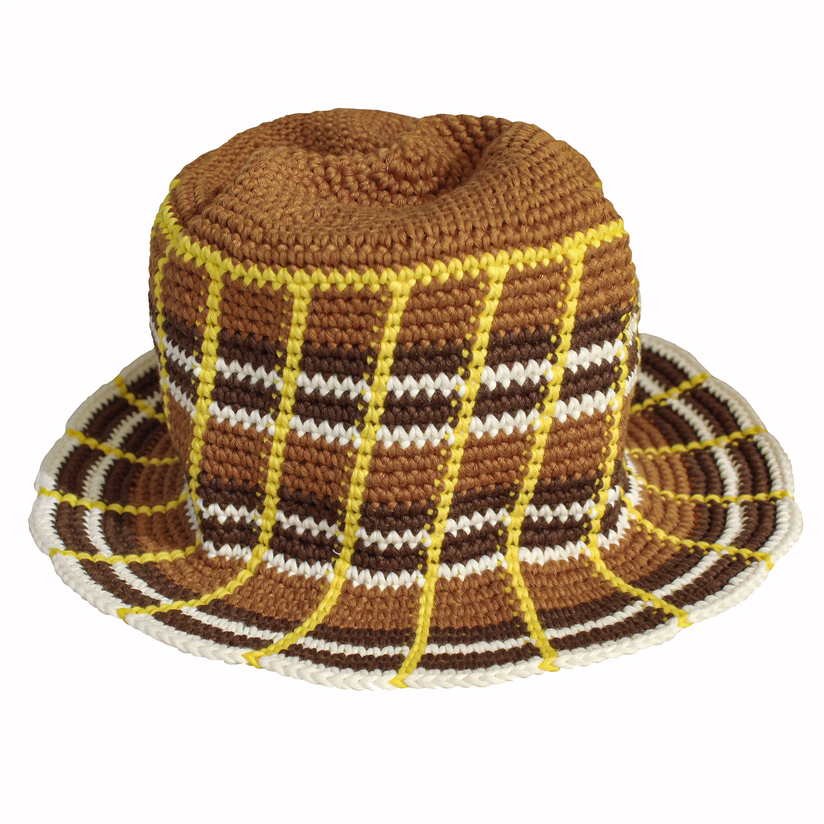 ISLAND TANNING Plaid Crochet Hat - Image 2