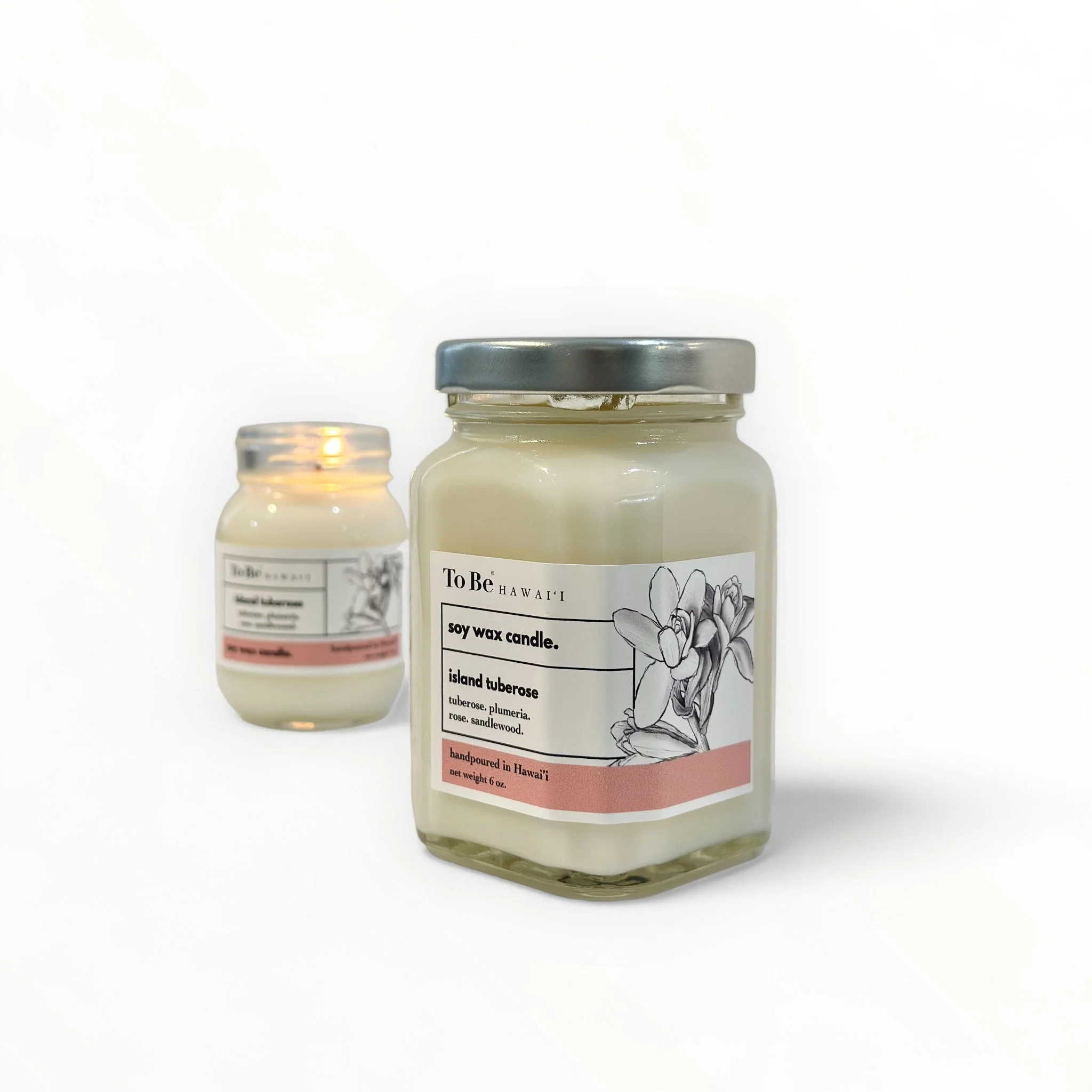 Island Tuberose Soy Wax Candle - Image 2