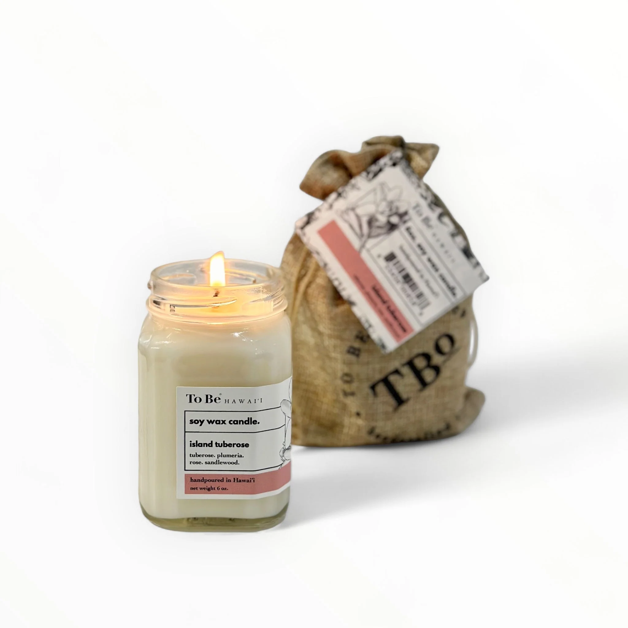 Island Tuberose Soy Wax Candle - Image 4