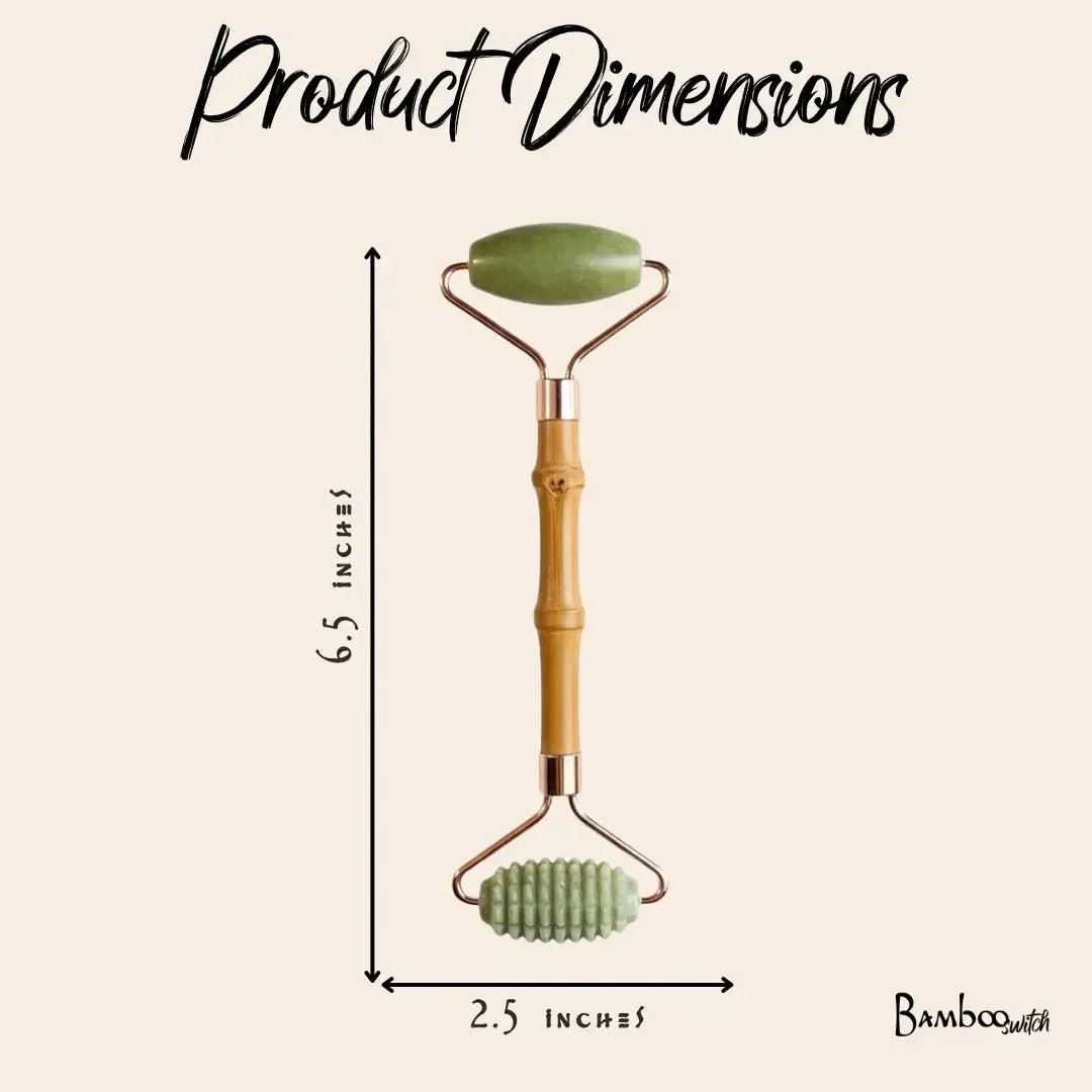 Jade Facial Roller | Bamboo Root - Image 5