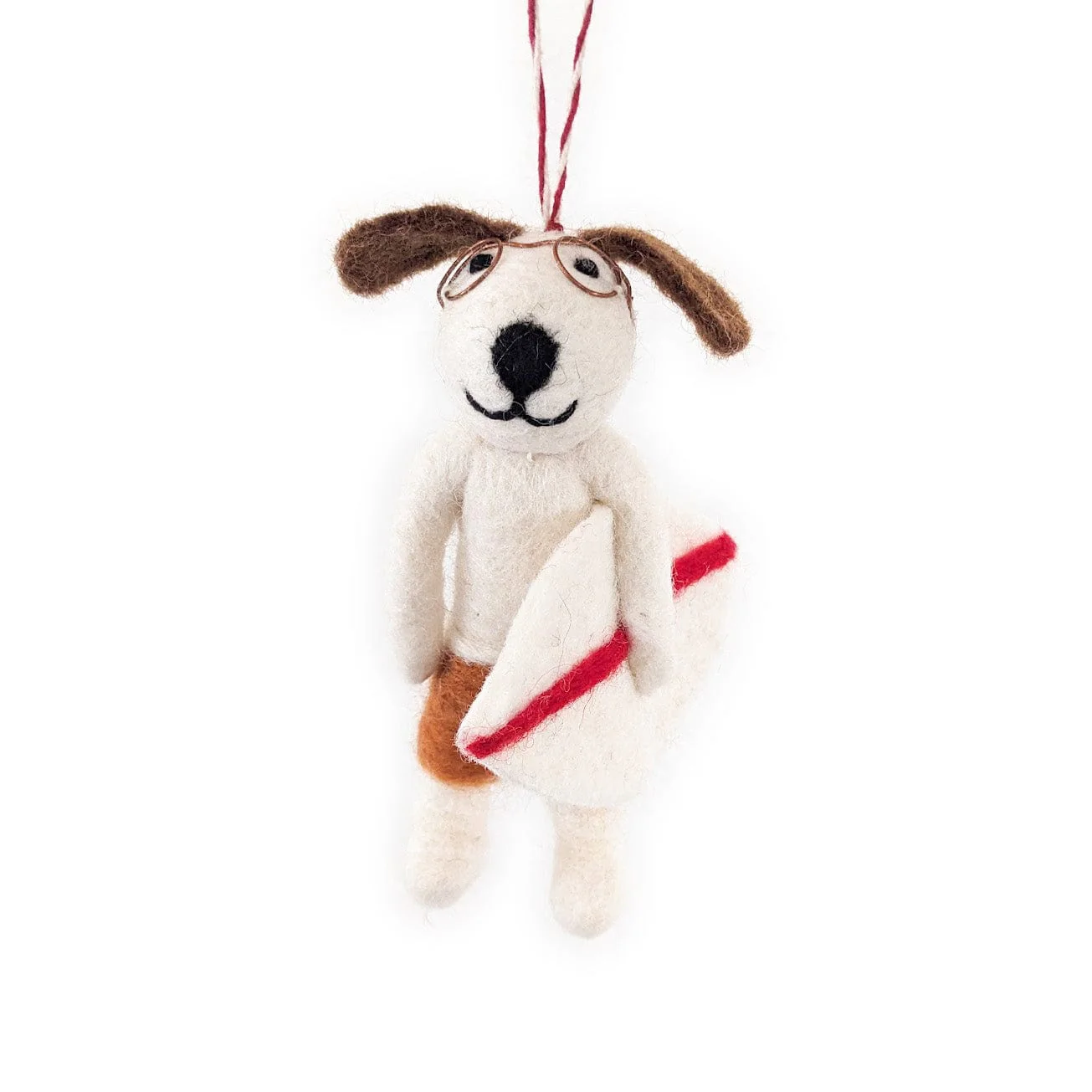 Johnny and Tyler Surf Dog Eco Ornaments - Set of 2 - Image 2
