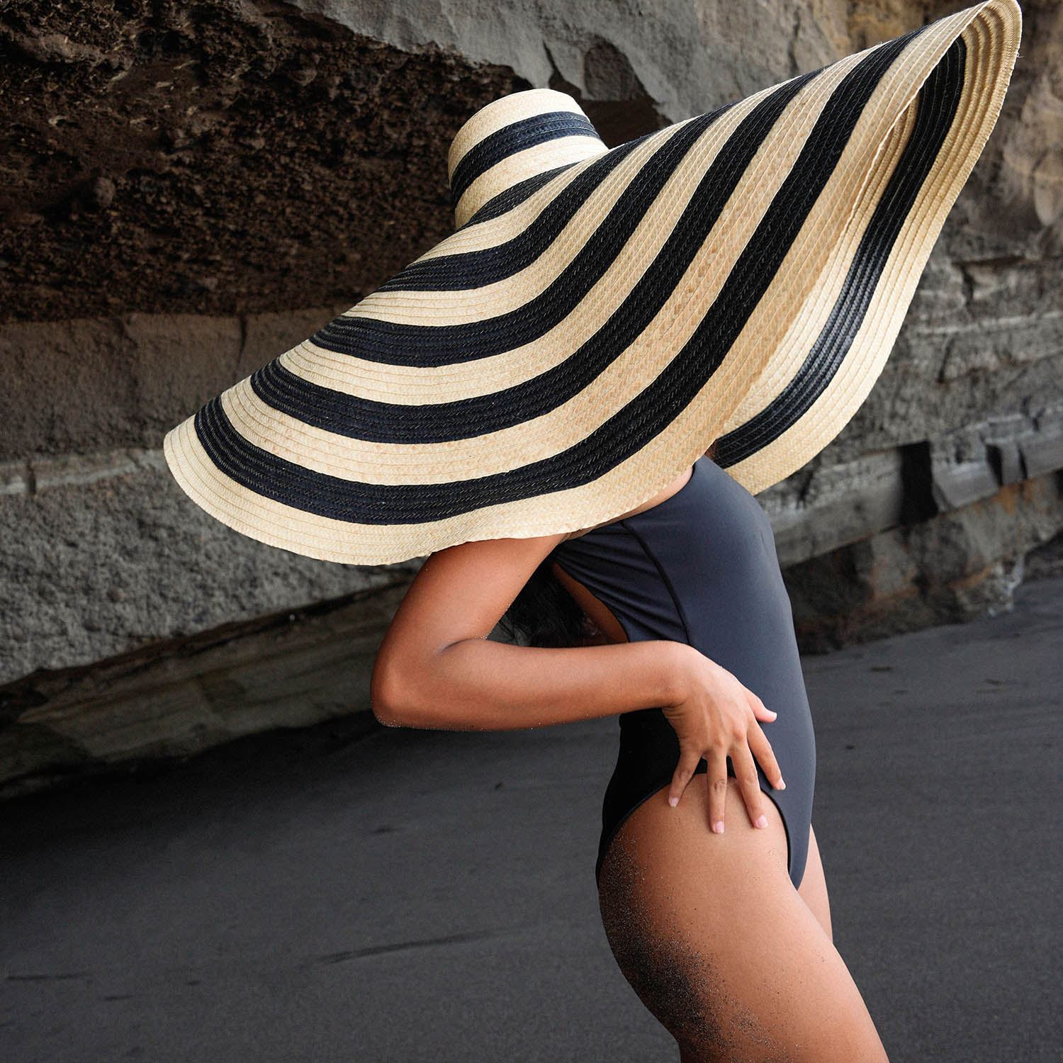 JUPITER Open-back Recycled One-piece Swimsuit in Black - Image 2