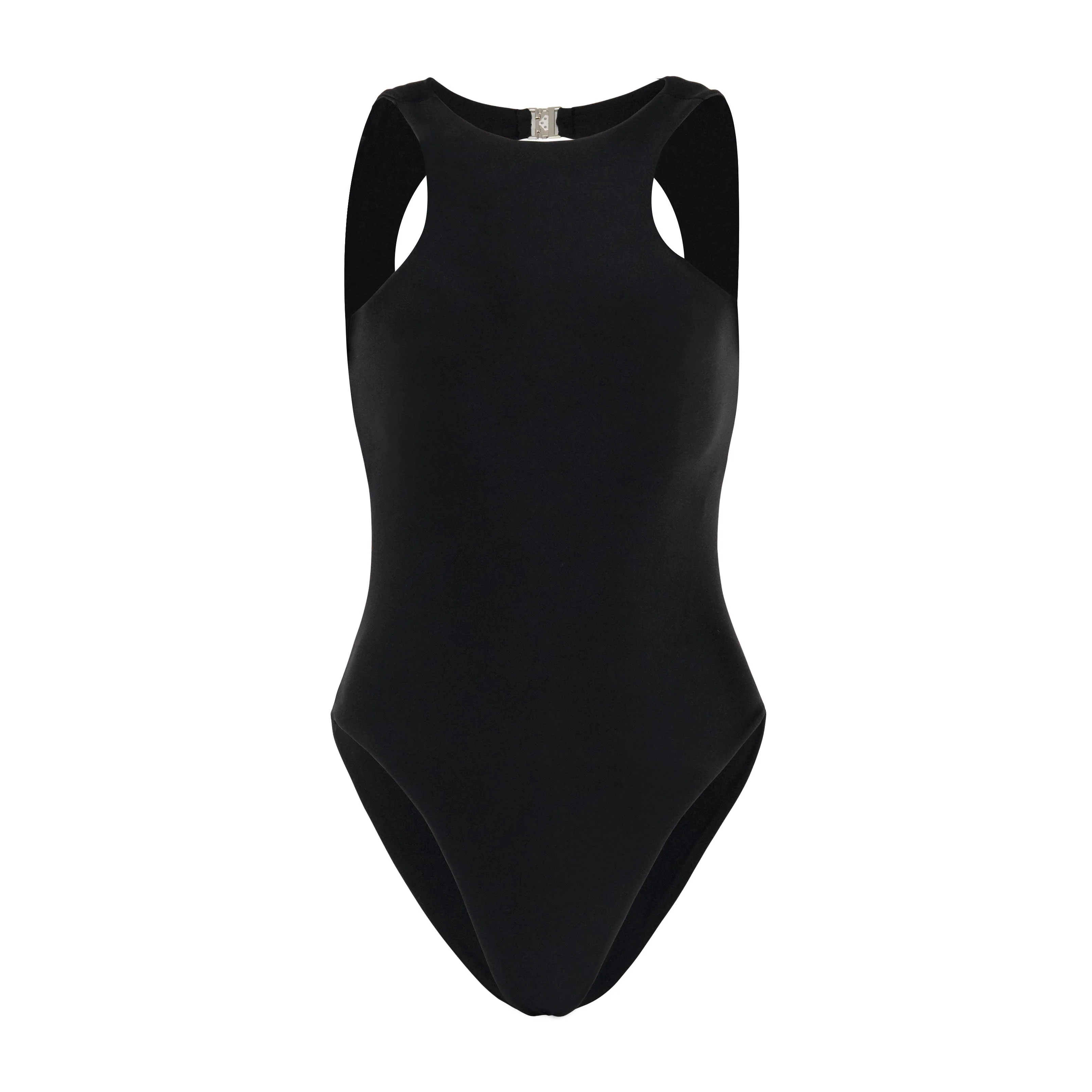 JUPITER Open-back Recycled One-piece Swimsuit in Black - Image 5