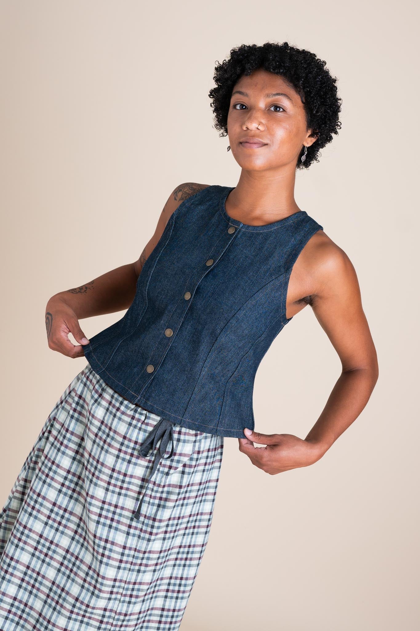 Katherine Vest (Updated) in Cone Denim - Image 2