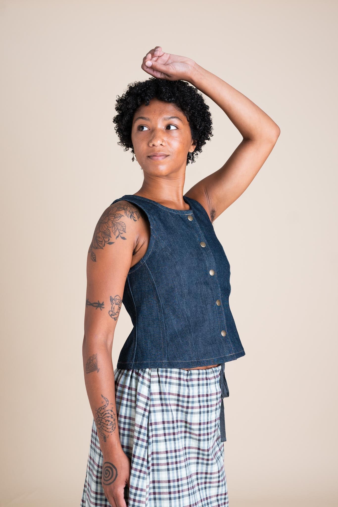 Katherine Vest (Updated) in Cone Denim - Image 3