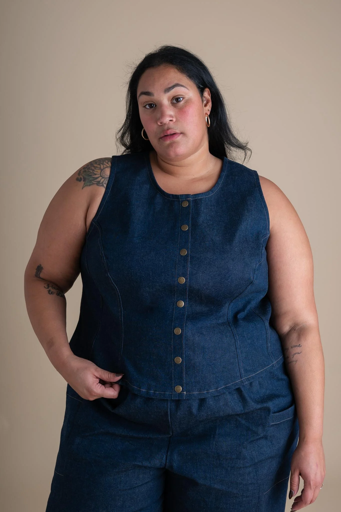 Katherine Vest (Updated) in Cone Denim - Image 6