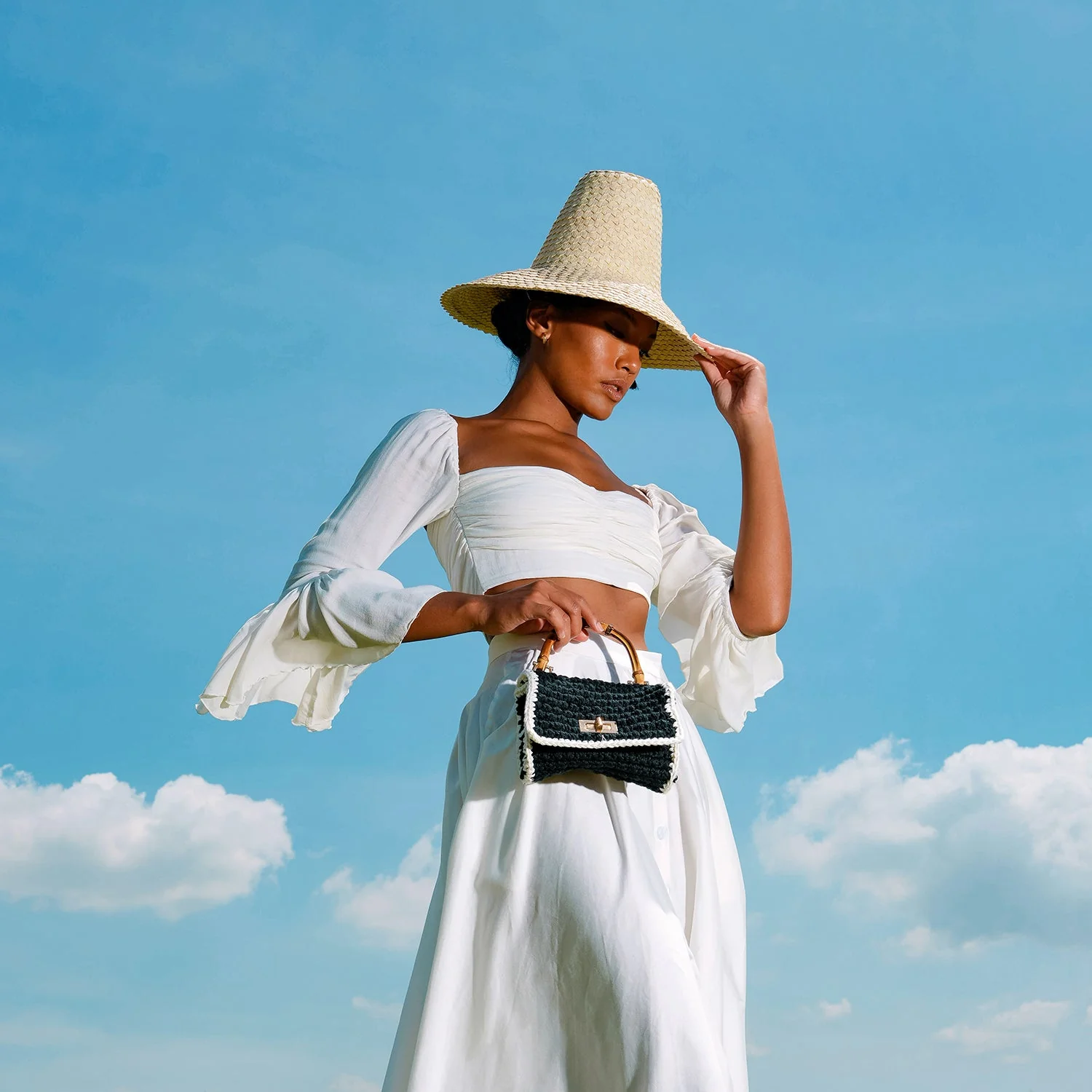 KEMALA Palm Straw Hat In Beige - Image 4