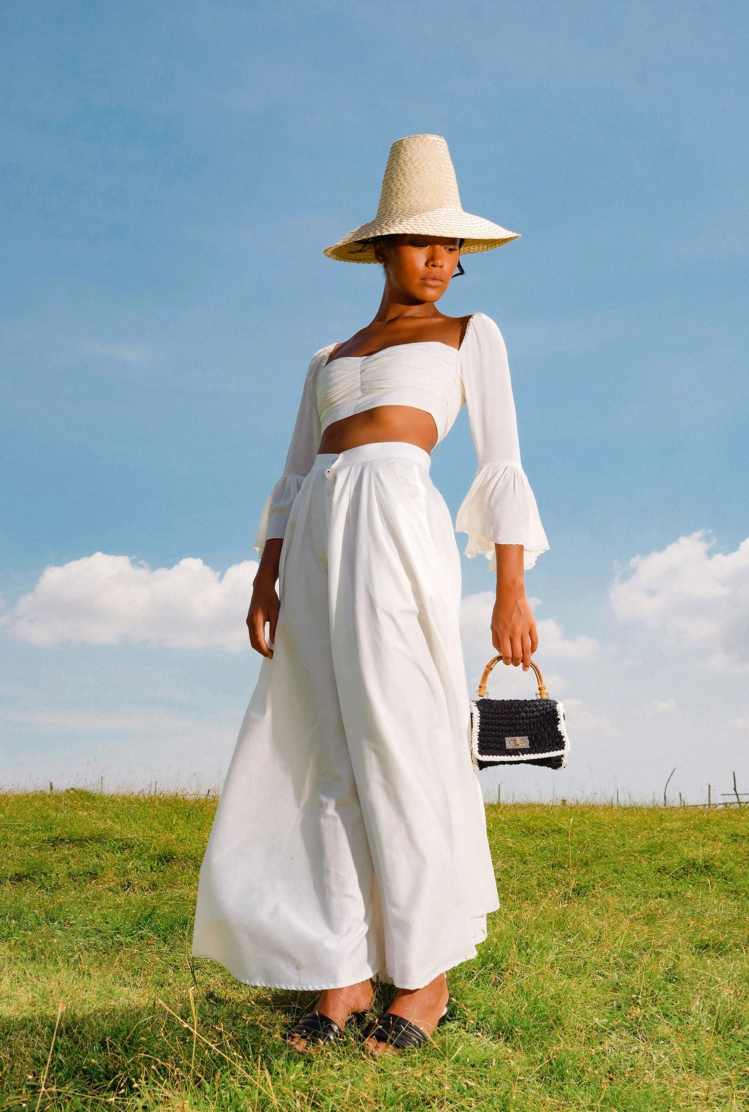 KEMALA Palm Straw Hat In Beige - Image 5