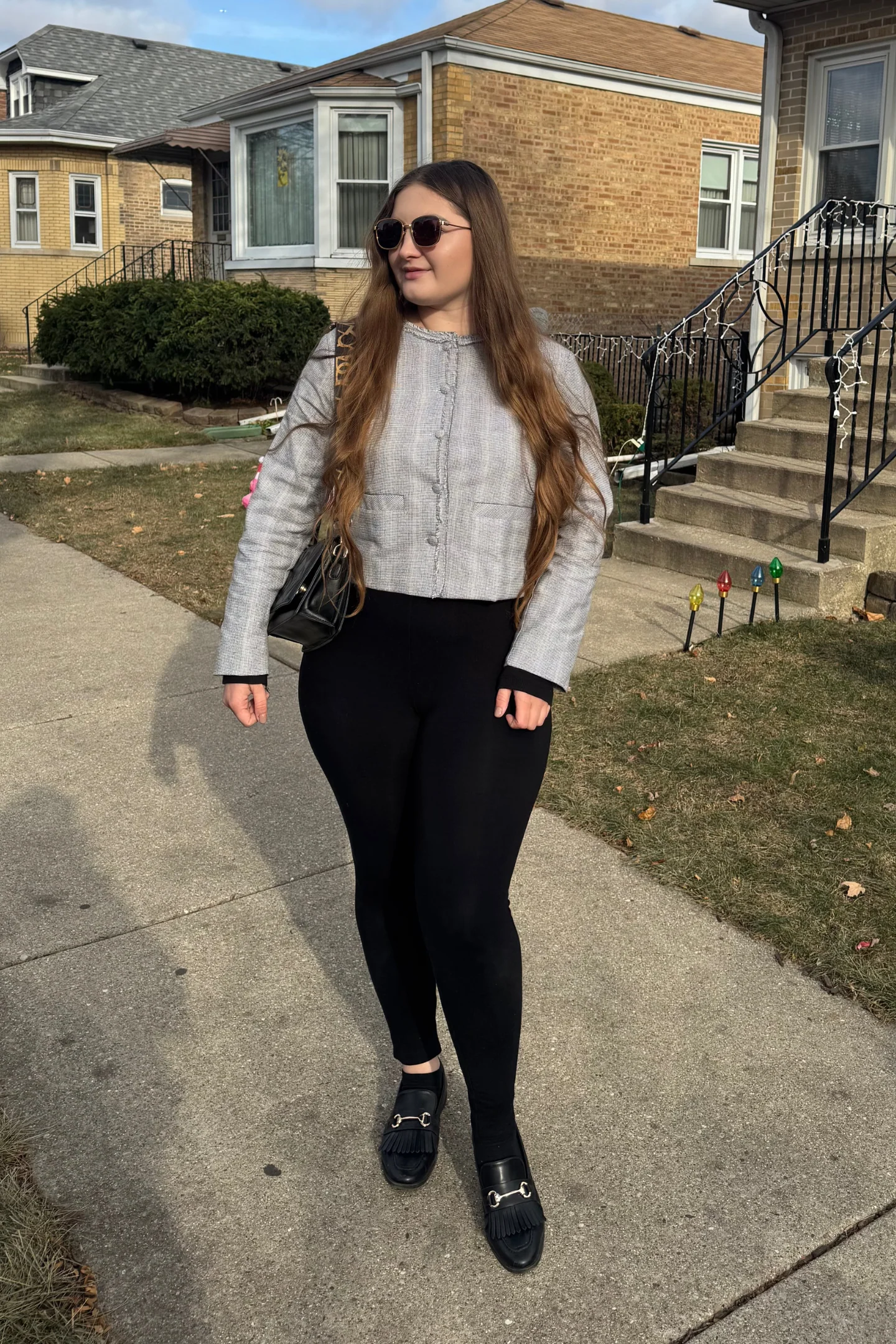 Lady Jacket in Grey Cotton Tweed - Image 10