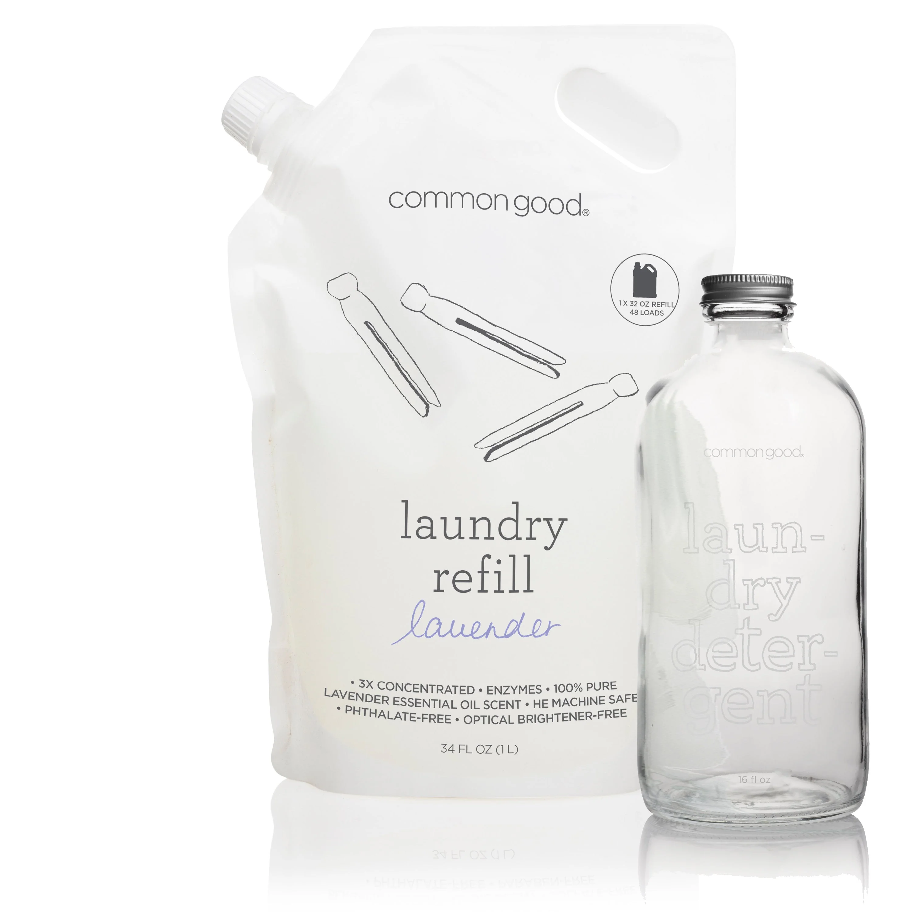 Laundry Detergent Refill Pouch and Glass Bottle Set - Image 5