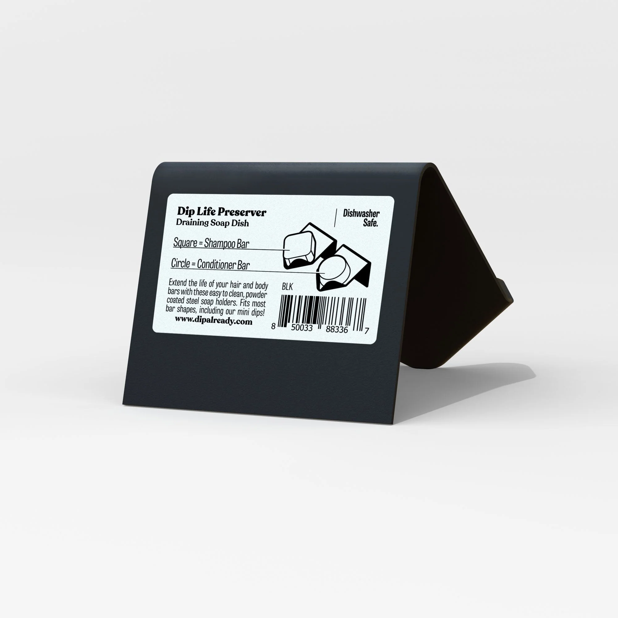 Life Preserver: Black Draining Soap Dish (single unit) - Image 2