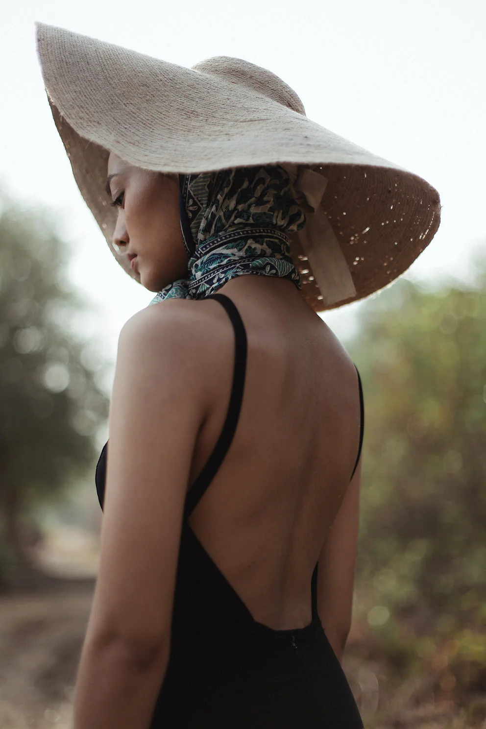 LOLA Wide Brim Jute Straw Hat In Natural Beige - Image 6