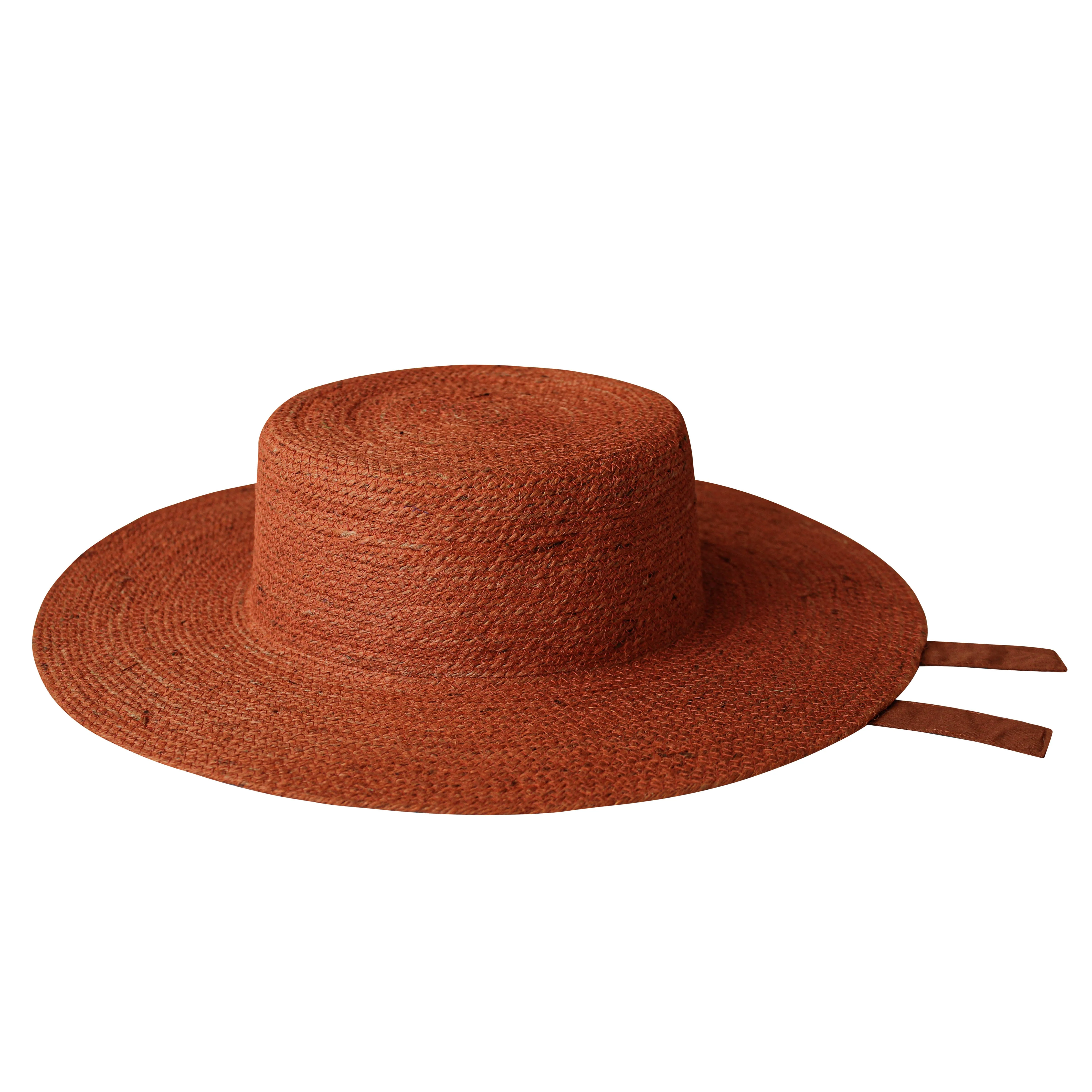 LOLI Jute Hat in Burnt Sienna - Image 2