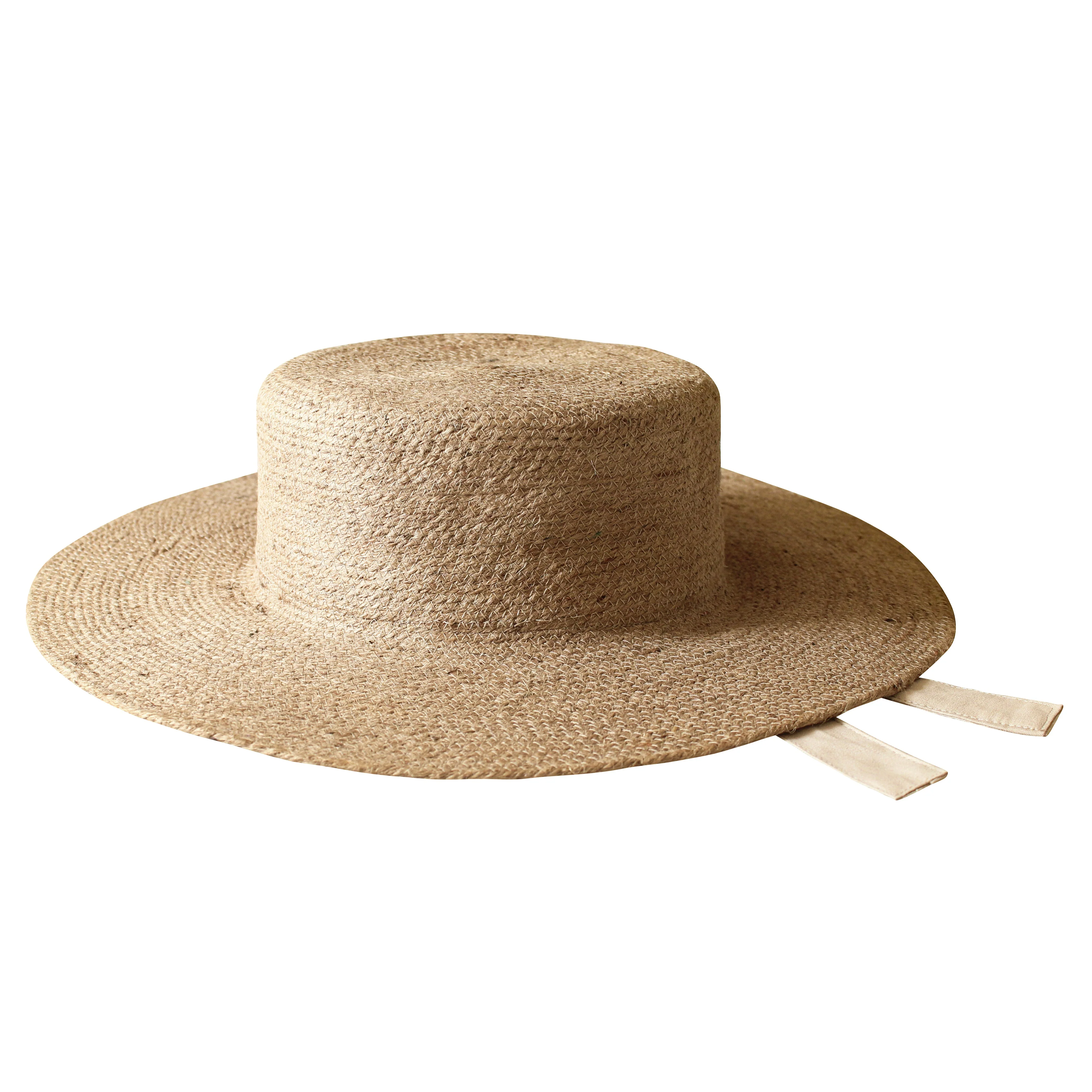 LOLI Jute Straw Hat in Neutral Beige - Image 2