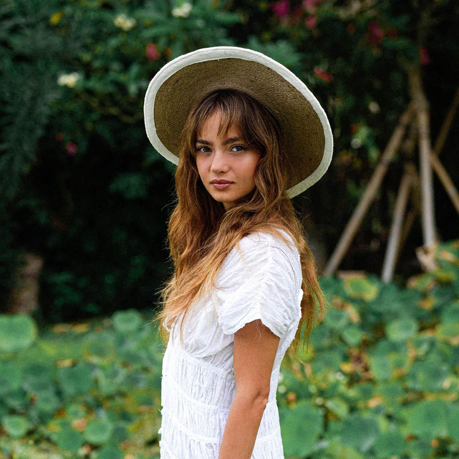 LORETTA Linen Jute Hat in Off White - Image 4