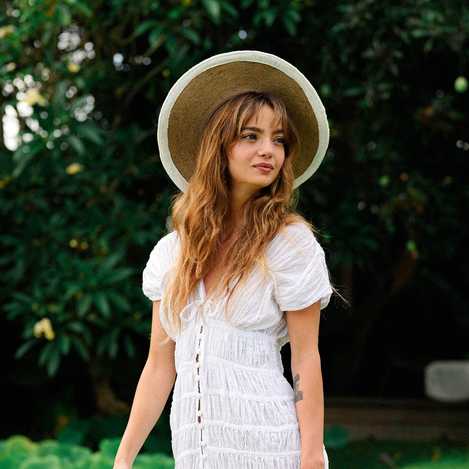 LORETTA Linen Jute Hat in Off White - Image 7