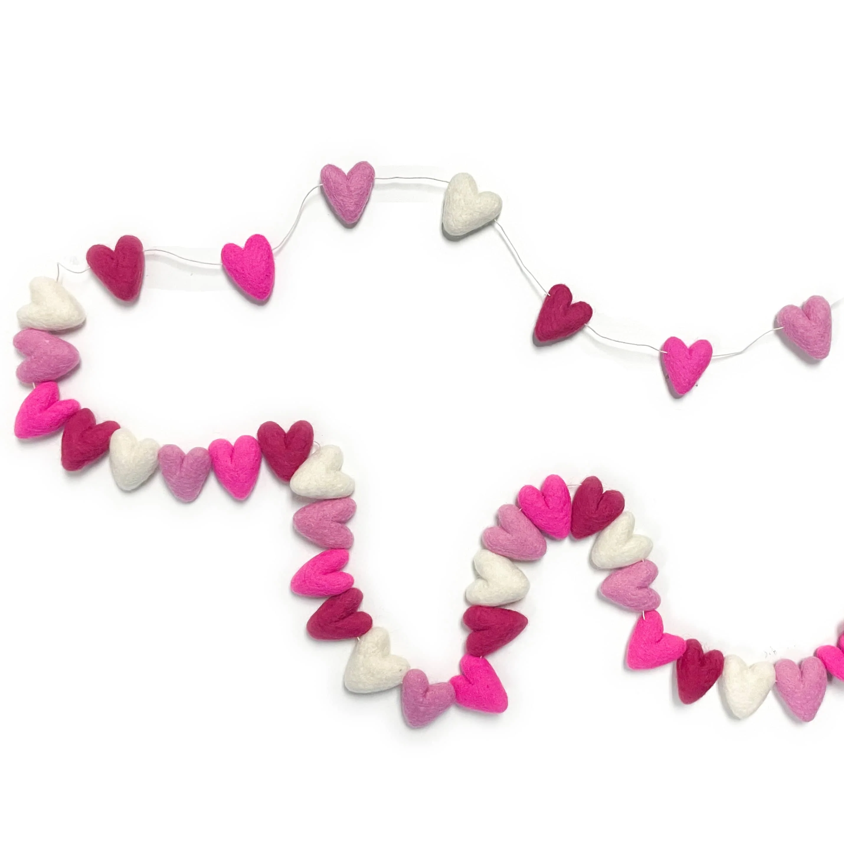 Love Always Pink Hearts Eco Garland - Image 2