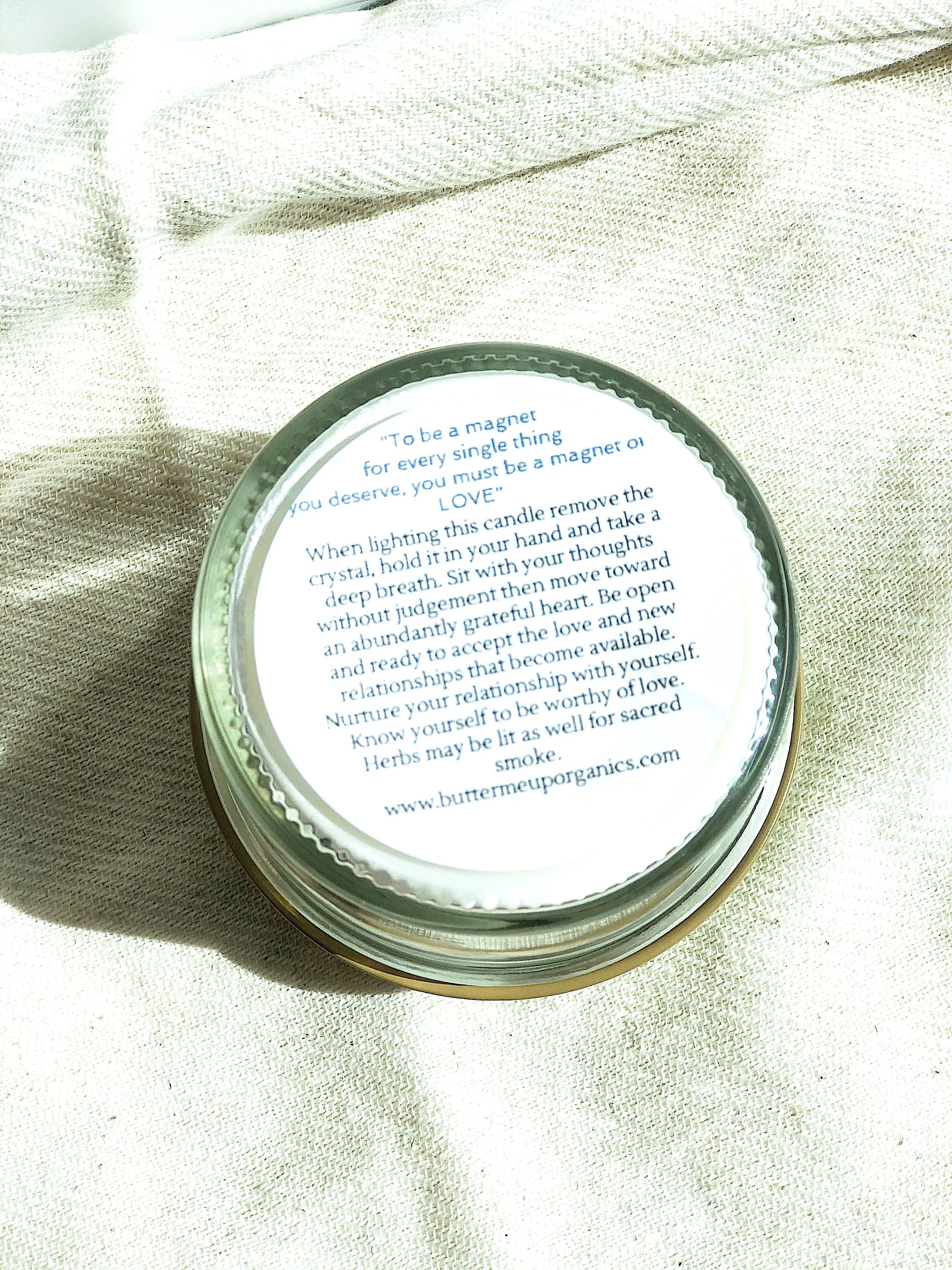 Love Spell / Intention Candle/ Ritual Candle / Love and Light / Rose Quartz / Crystal Candle - Image 5