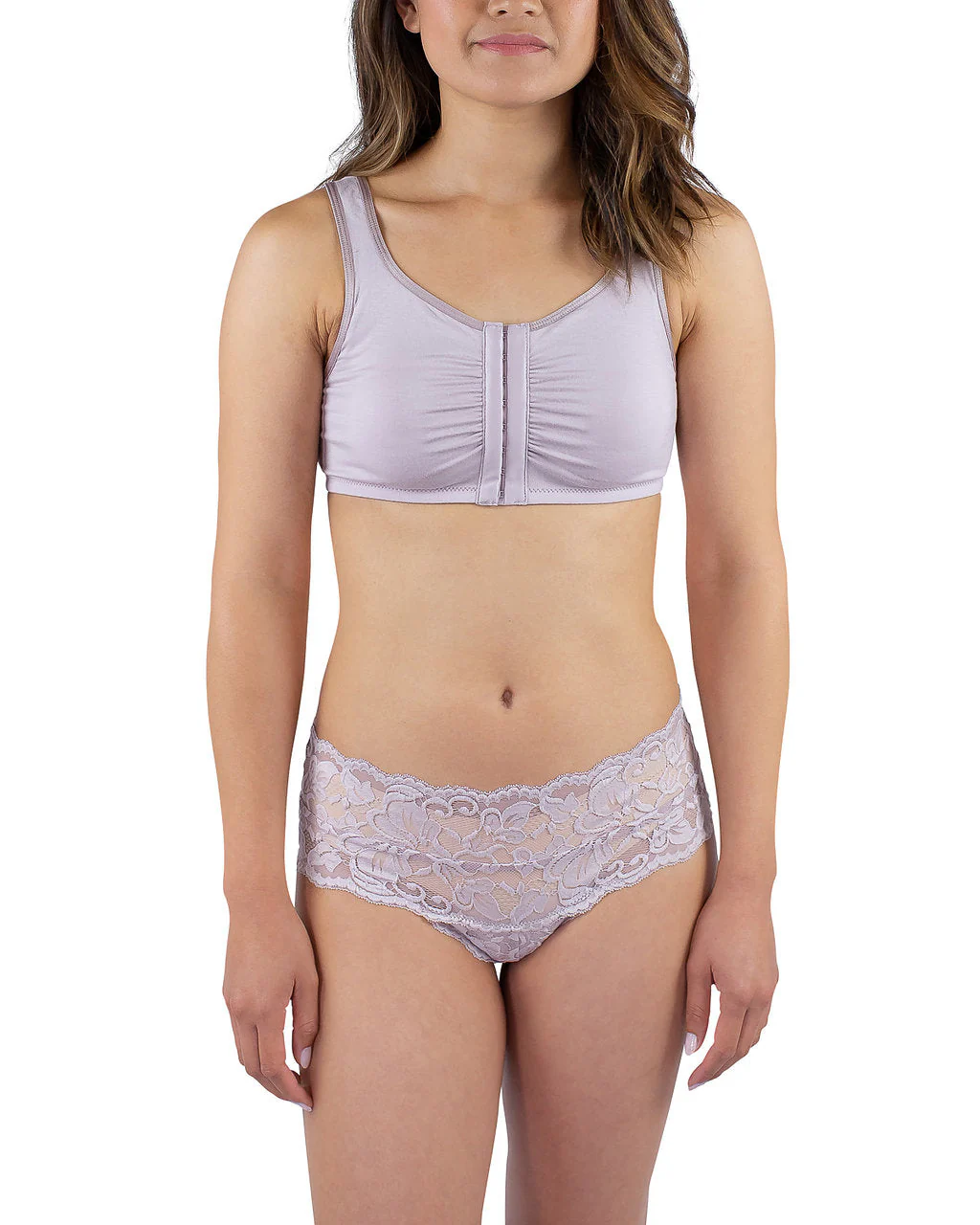 Maia Front Close Bra, Mauve - Image 3