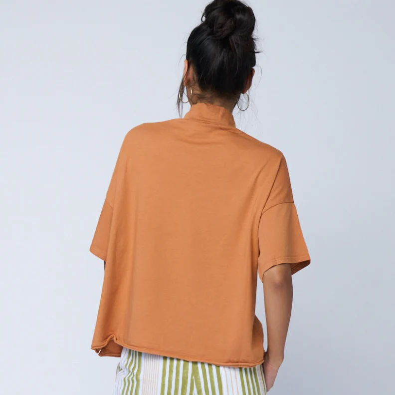 Mare Mock Neck Top - Marigold - Image 6