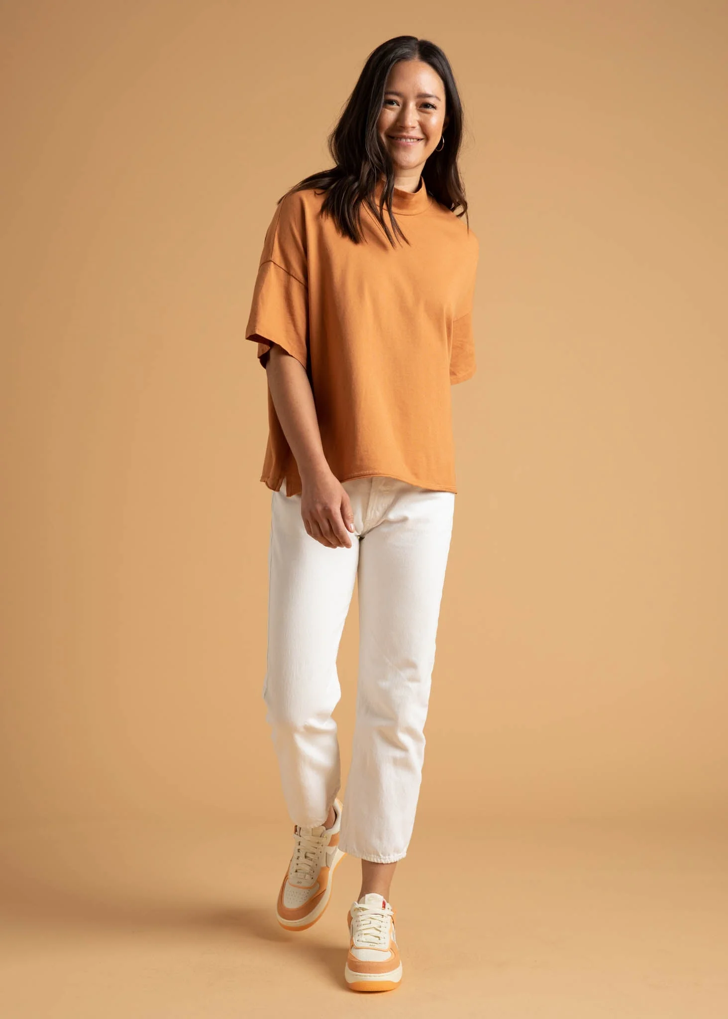 Mare Mock Neck Top - Marigold - Image 9