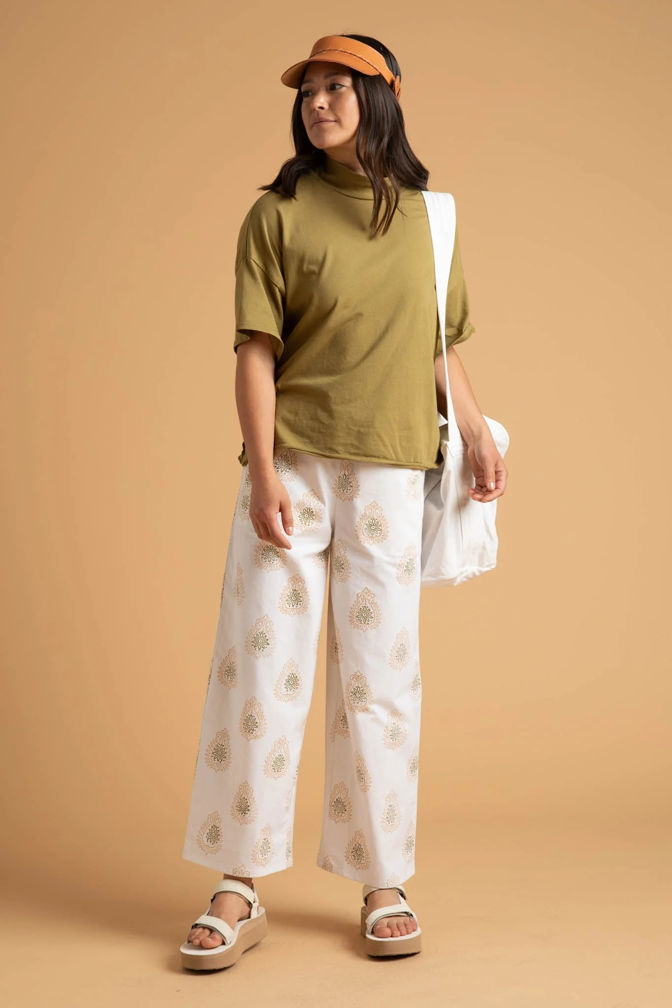 Mare Mock Neck Top - Olive Oil - Image 12