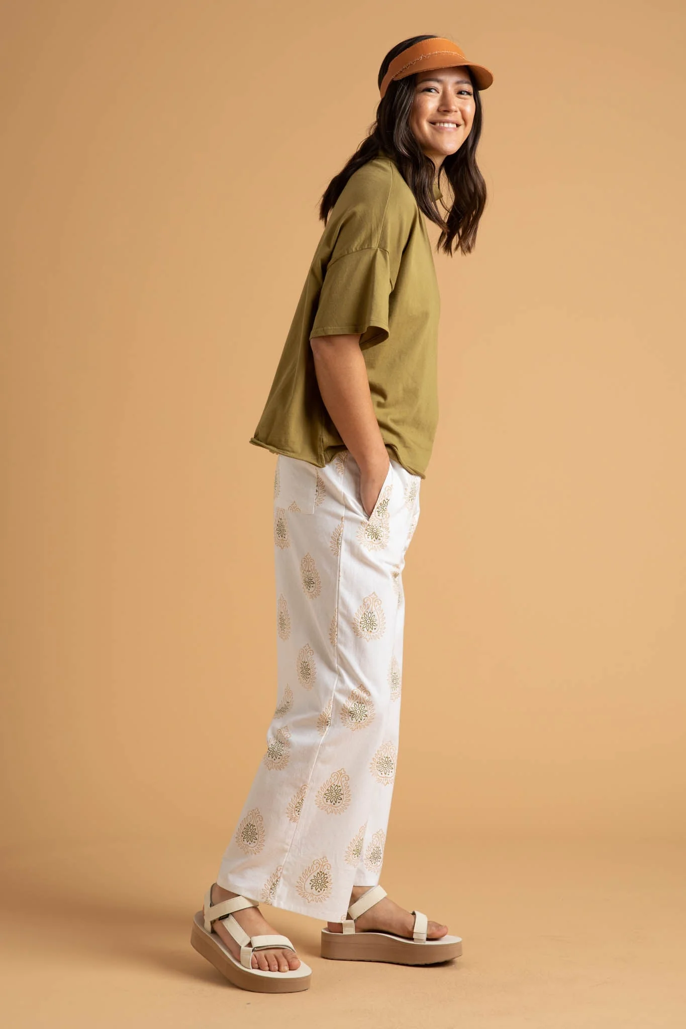 Mare Mock Neck Top - Olive Oil - Image 13