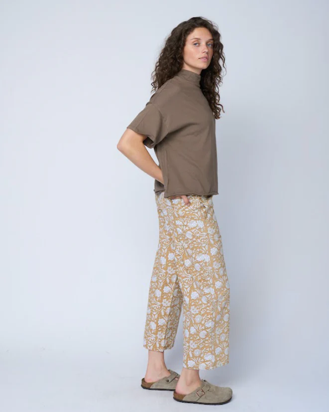 Mare Mock Neck Top - Warm Grey - Image 5