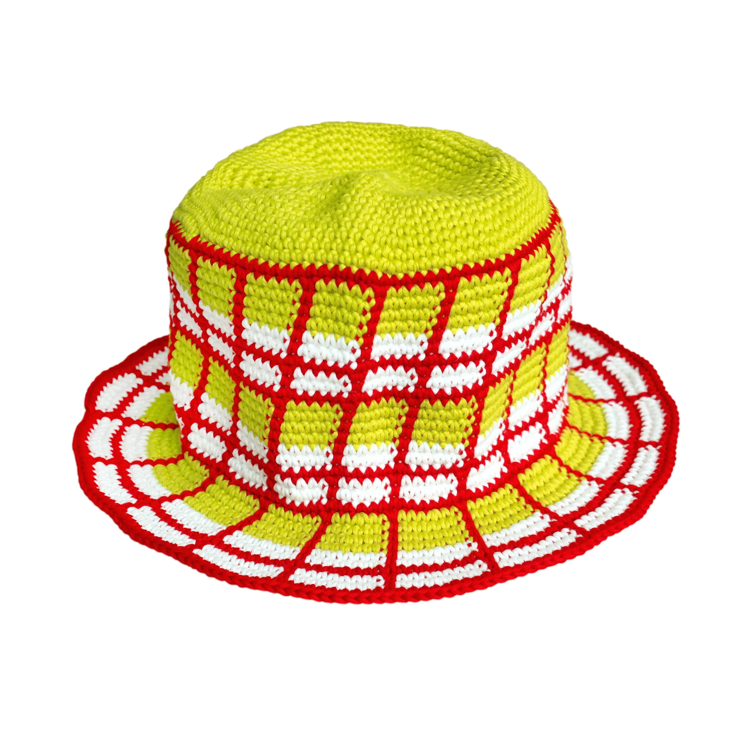 MARGARITA Plaid Crochet Hat - Image 2