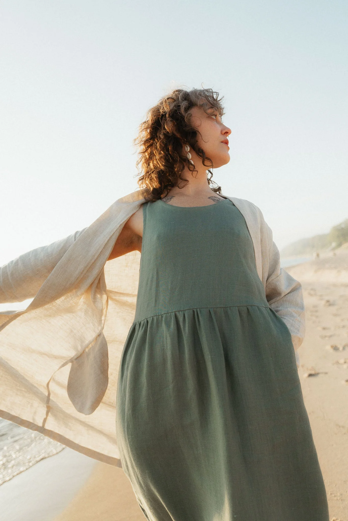 Mariela Duster in Sand Dollar - Image 6
