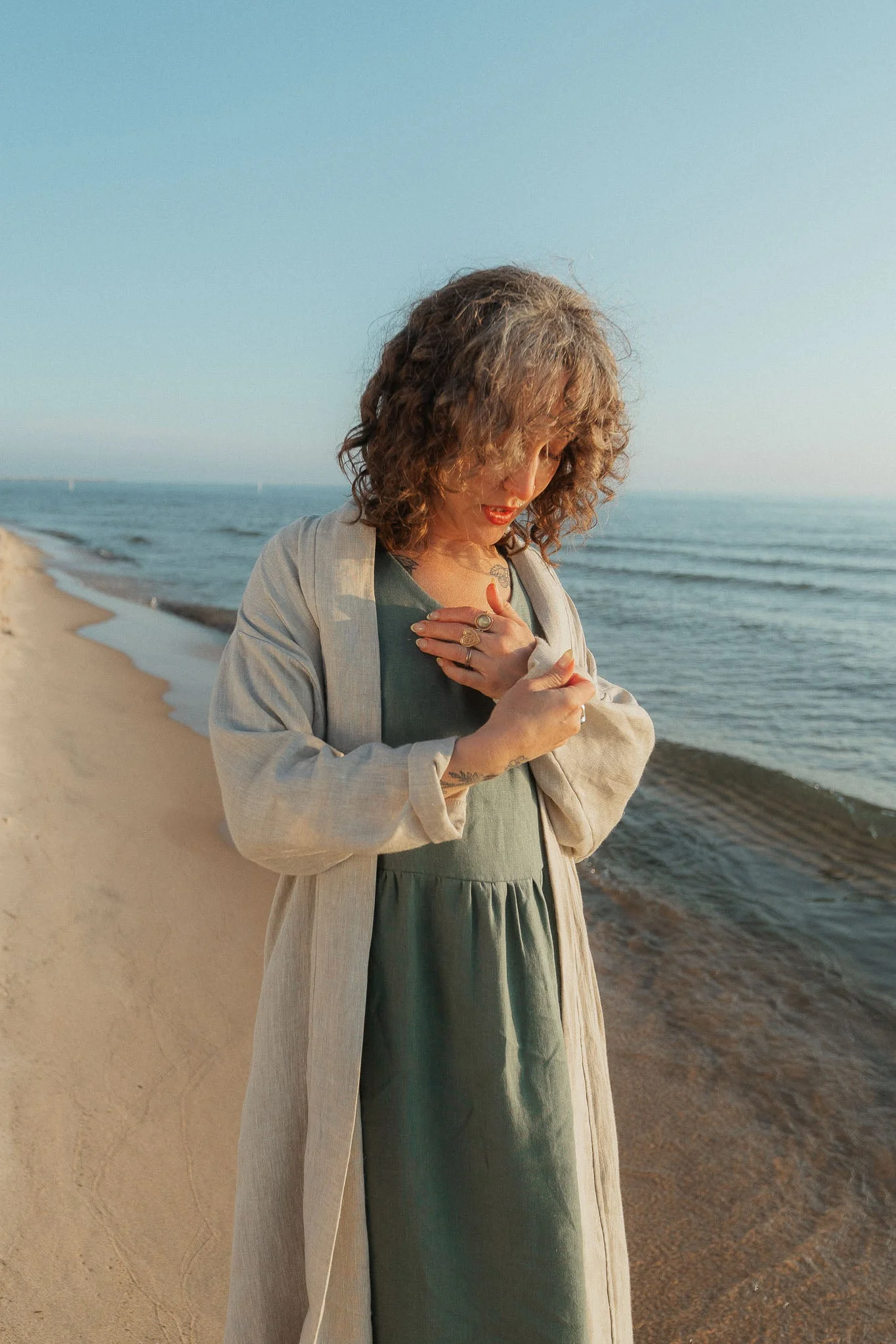 Mariela Duster in Sand Dollar - Image 8