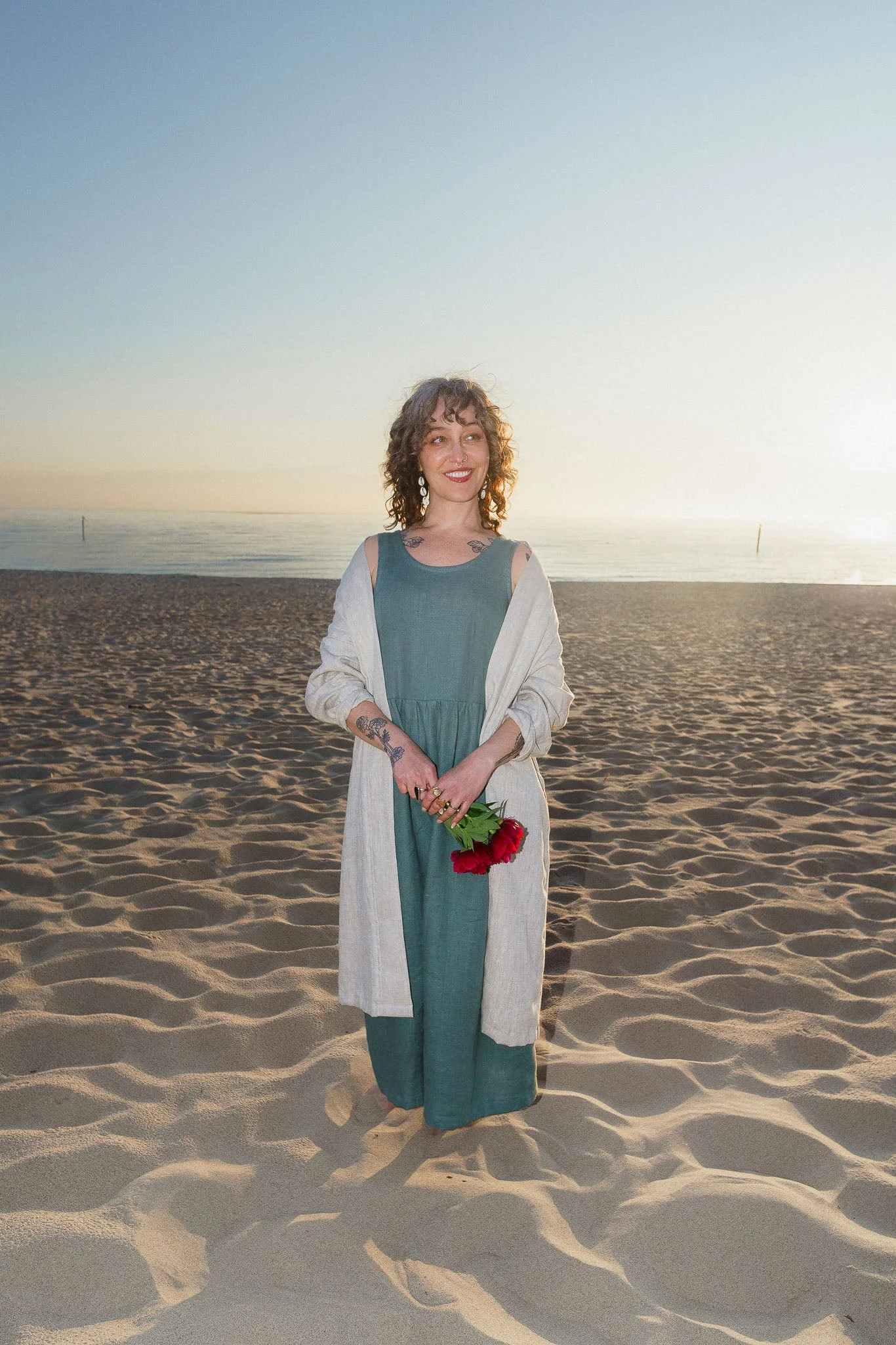 Mariela Duster in Sand Dollar - Image 9