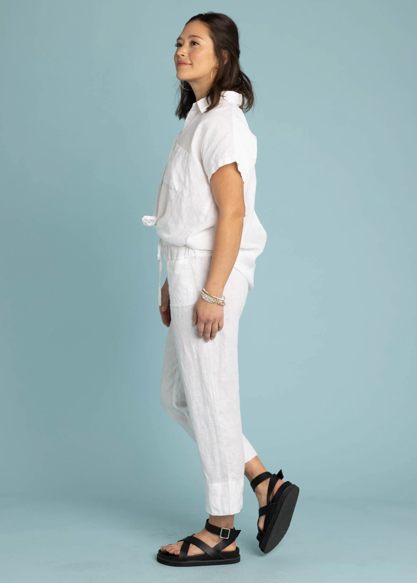 Marina Pant - Linen Creme White - Image 3